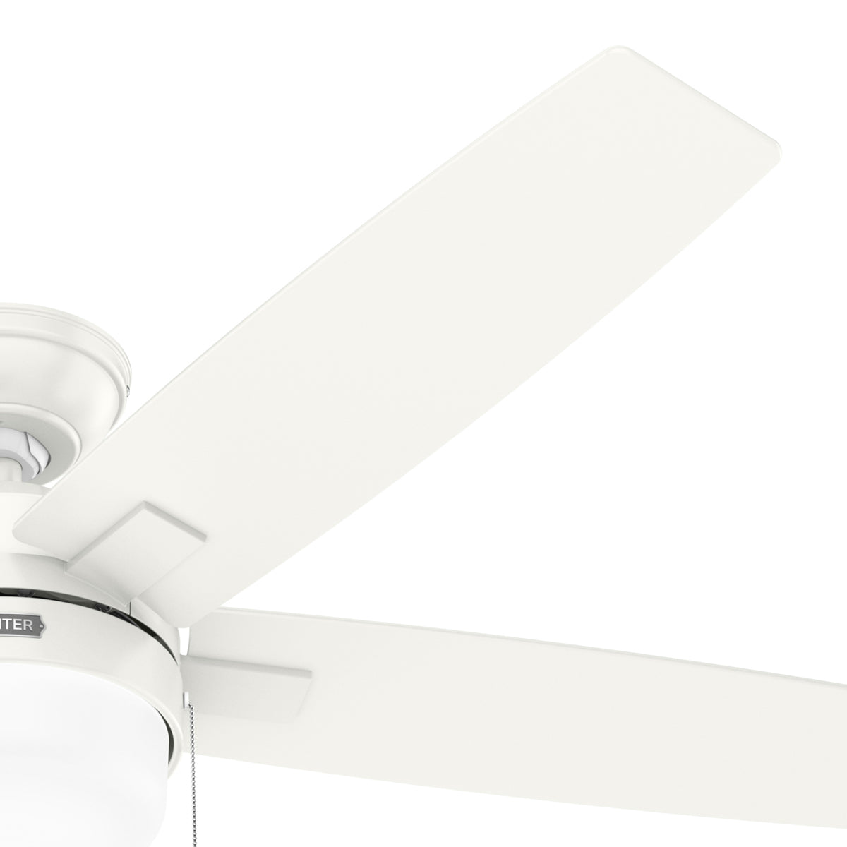 52 inch Anisten Fresh White Ceiling Fan with LED Light Kit and Pull Chain