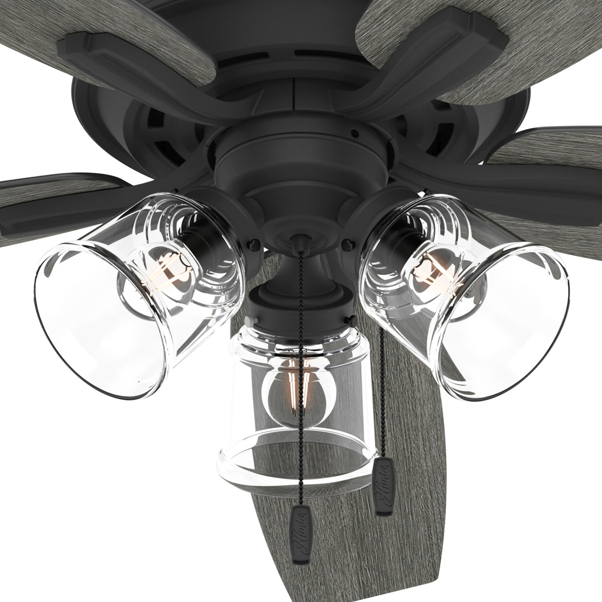 60 inch Dondra ENERGY STAR® Matte Black Ceiling Fan with LED Light Kit and Pull Chain