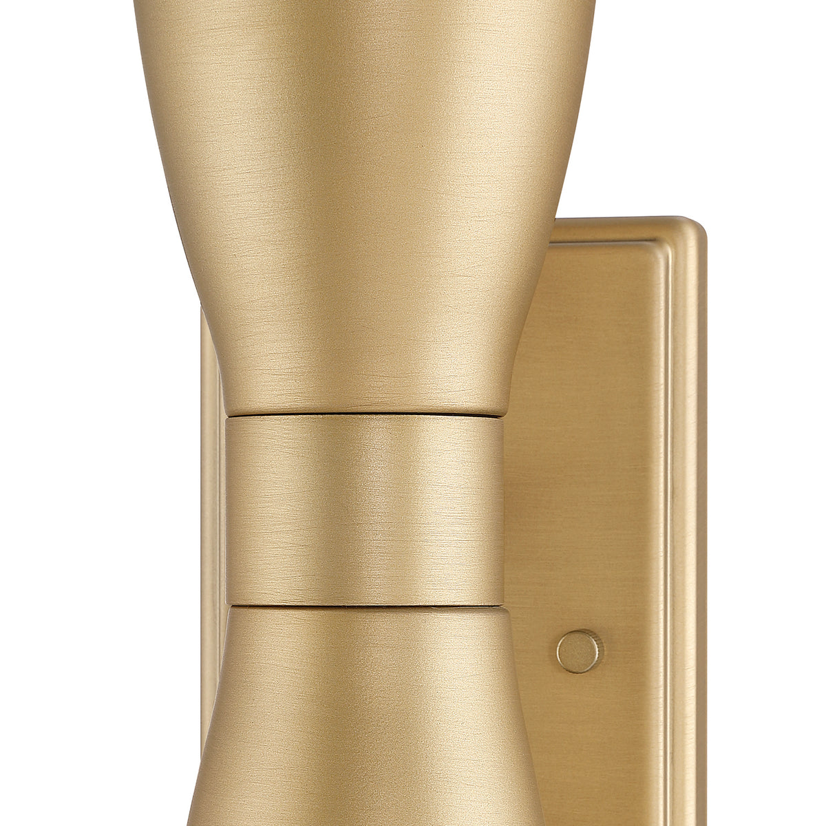 Zola 13.5-inch 2-light Luxe Gold Wall Sconce with Flat Matte Black Metal Shade