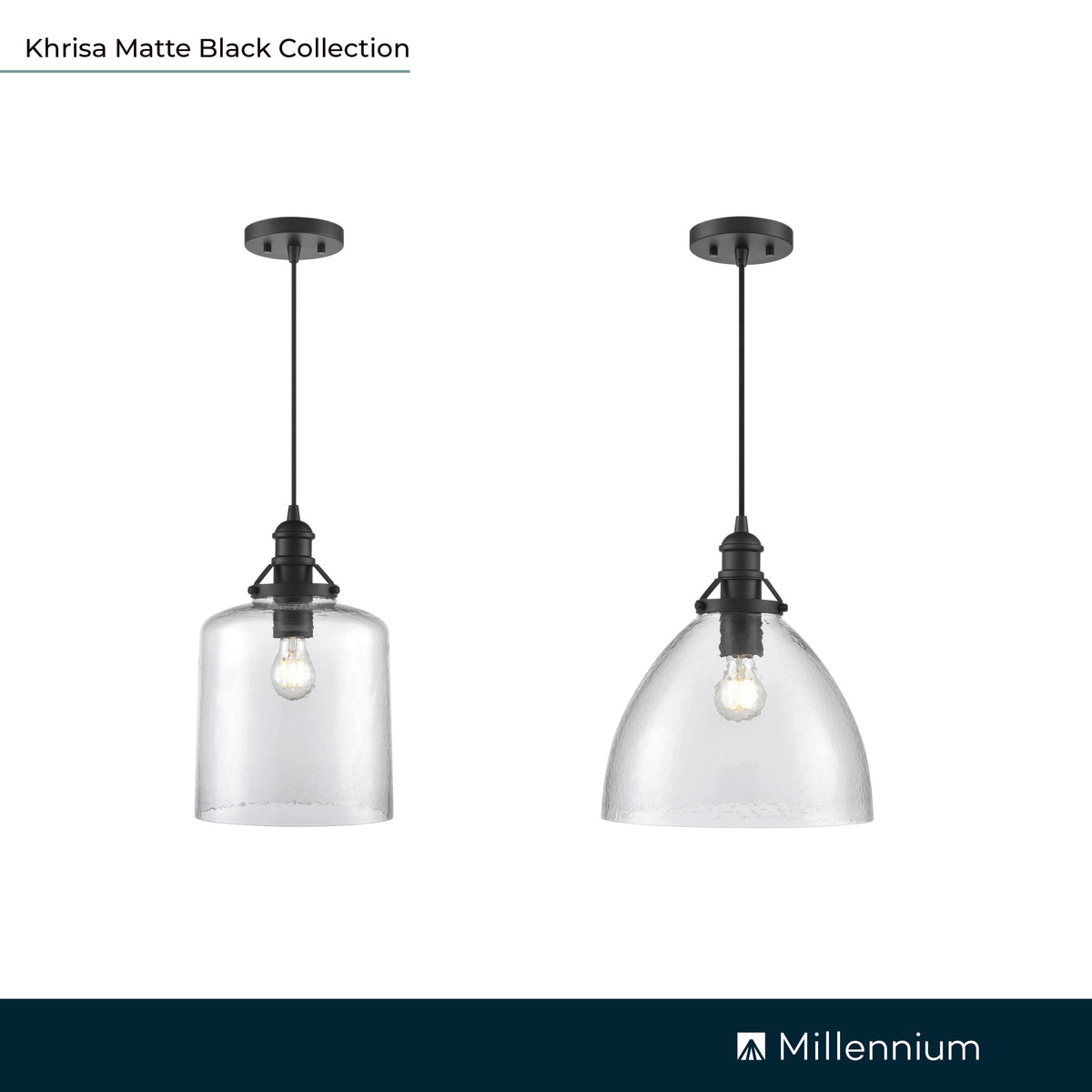 15.75'' Khrisa Matte Black 1 Light Pendant