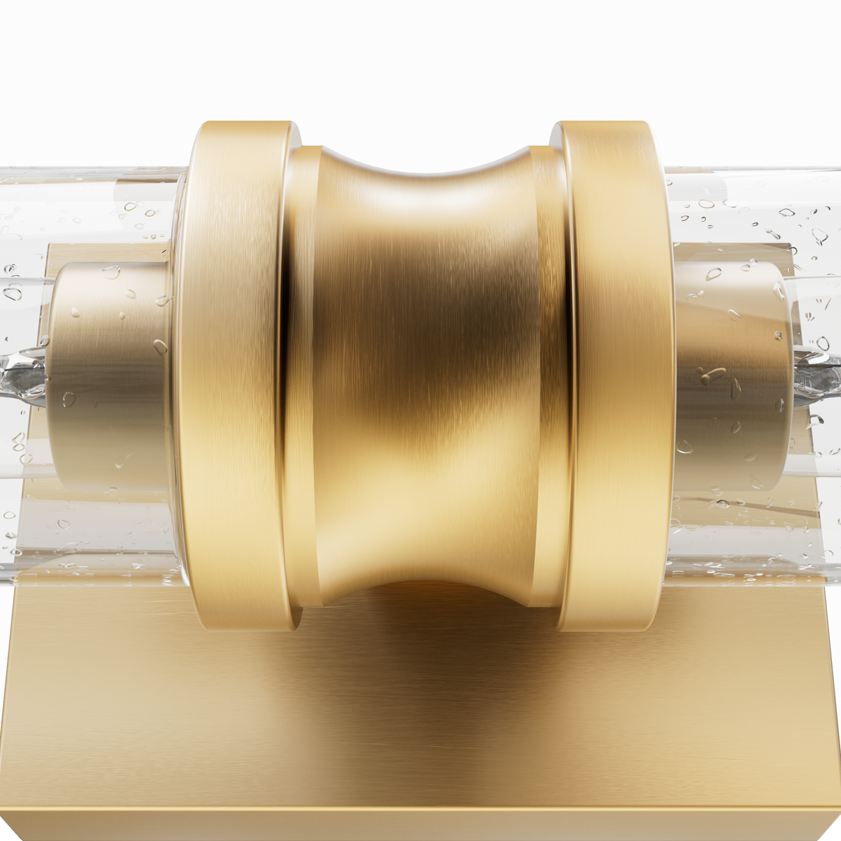 Lenlock 16-inch 2-light Alturas Gold Vanity Light with Seeded Glass