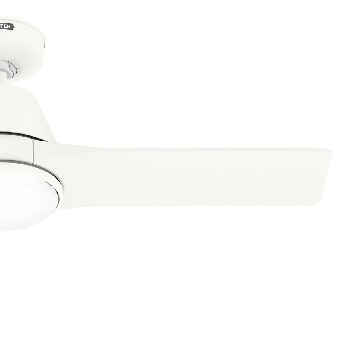 44 inch Aeronaut Wi-Fi ENERGY STAR® Matte White Damp Rated Ceiling Fan with LED Light Kit