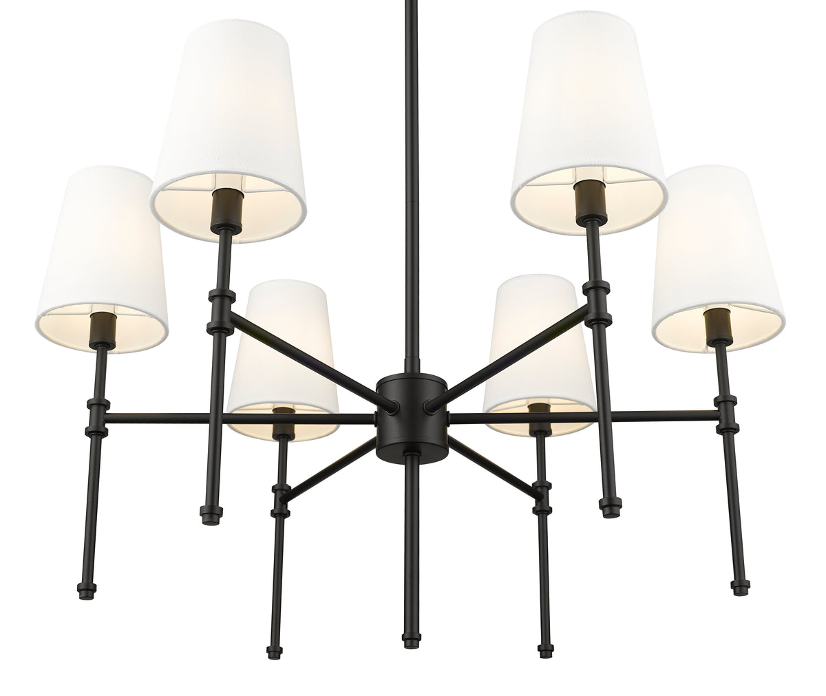 15.75'' Adorra Matte Black 6 Light Chandelier