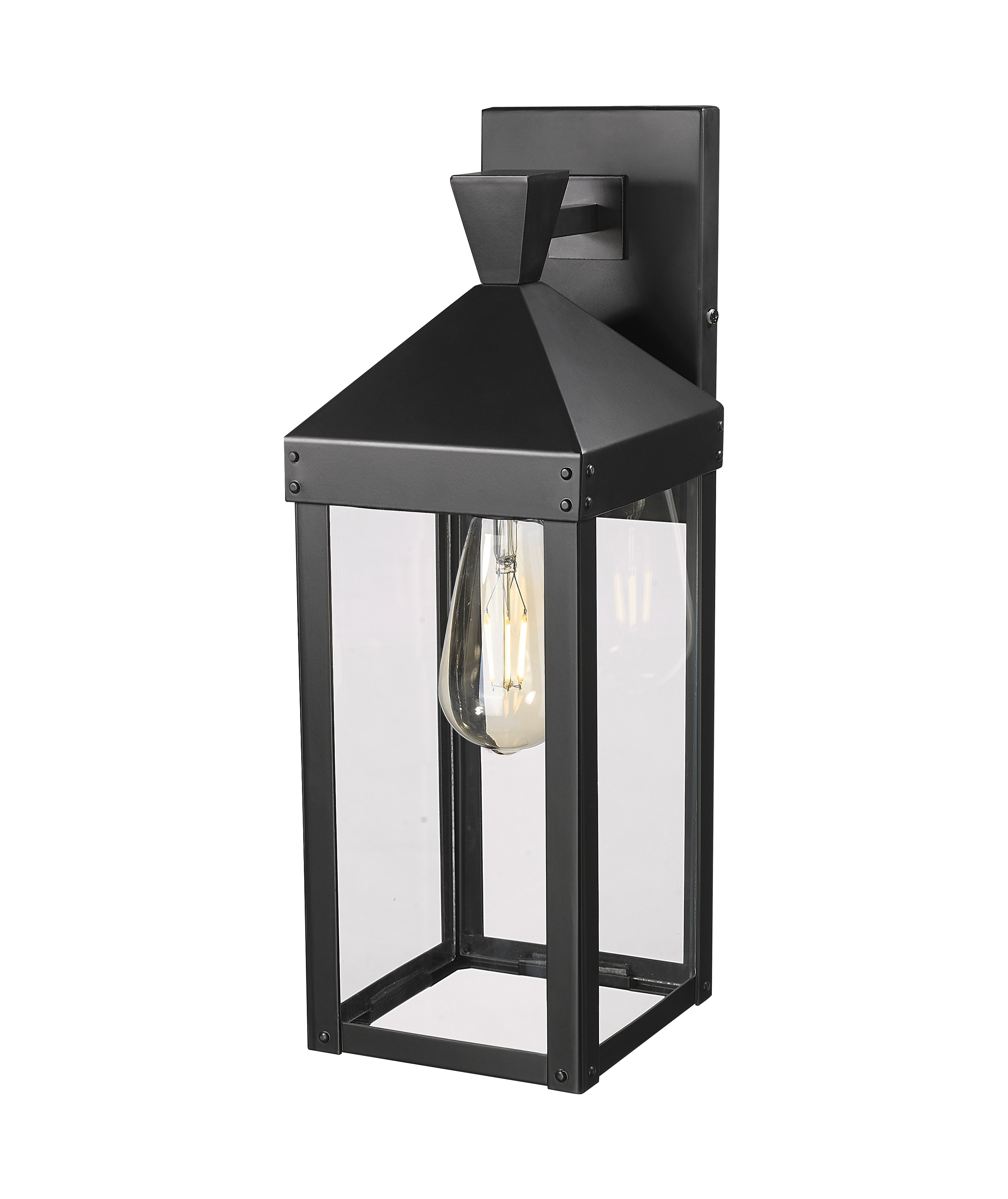 6.25'' Yates Powder Coated Black 1 Light Wall Sconce