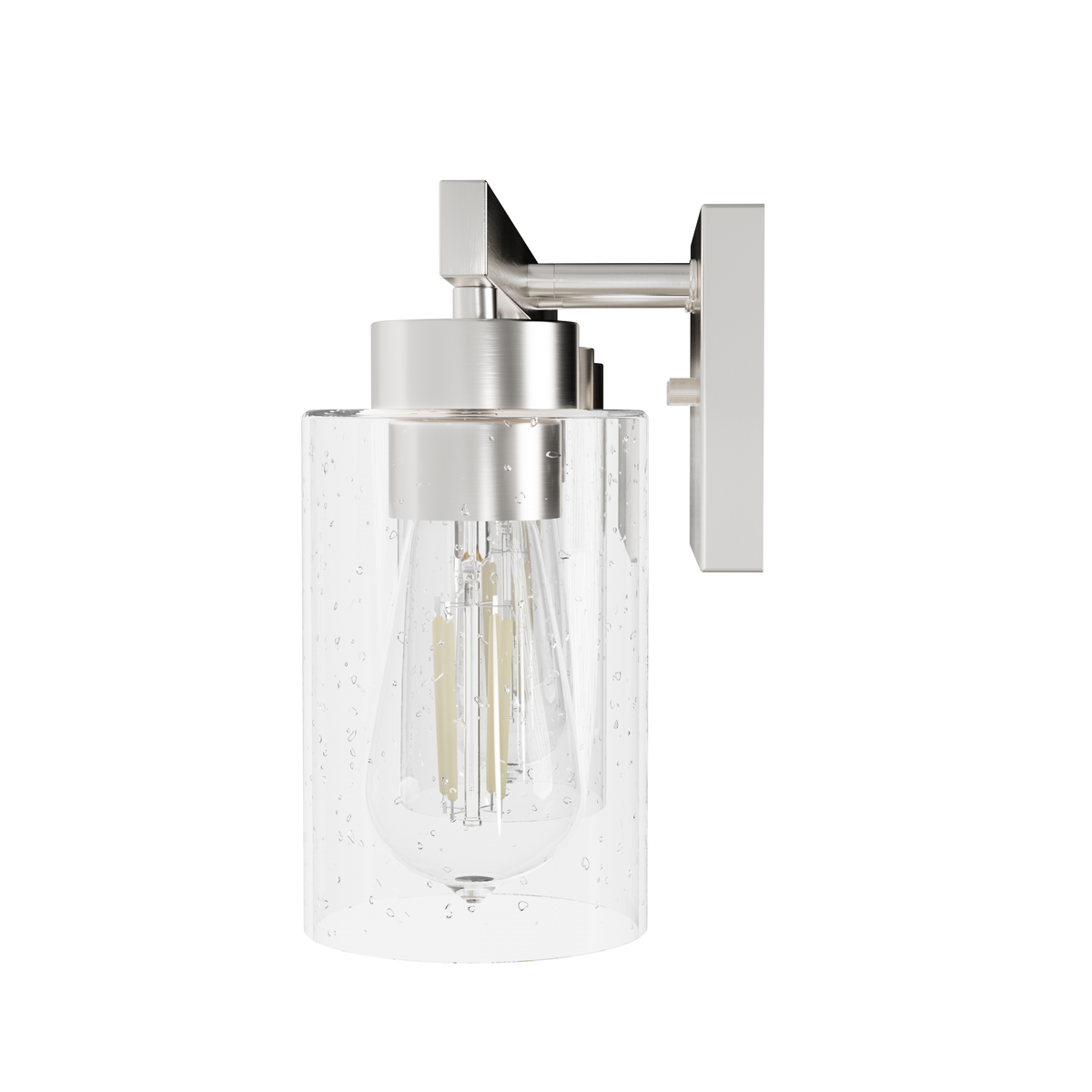 Hartland 22-inch 3-light Brushed Nickel Vanity Light with Seeded Glass