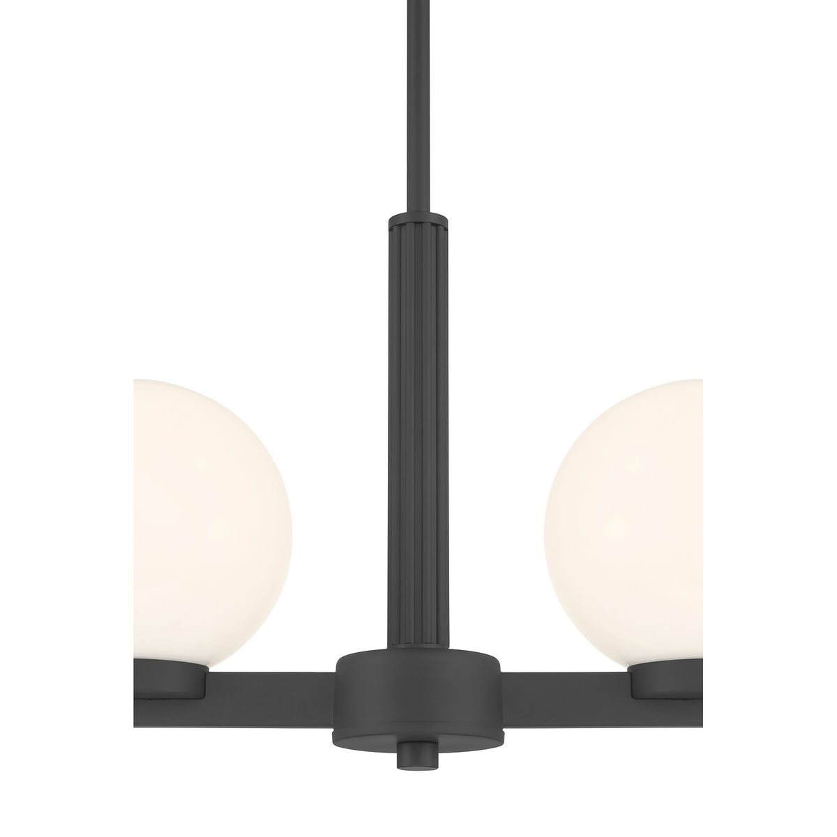 10.5'' Ardeva Matte Black 4 Light Linear Chandelier