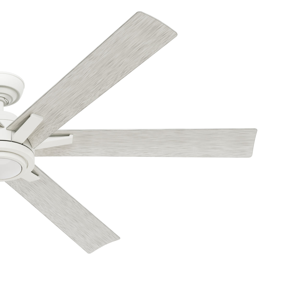 Casablanca 65 inch Melia ENERGY STAR® Fresh White Damp Rated Ceiling Fan with LED Light Kit and Wall Control and Handheld Remote