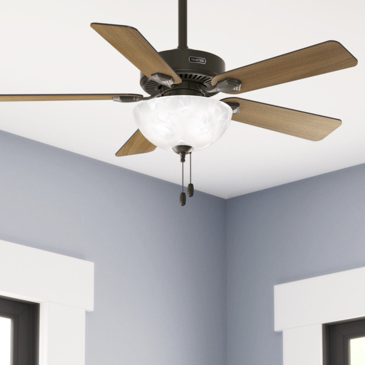 44 inch Swanson ENERGY STAR® New Bronze Ceiling Fan with LED Light Kit and Pull Chain