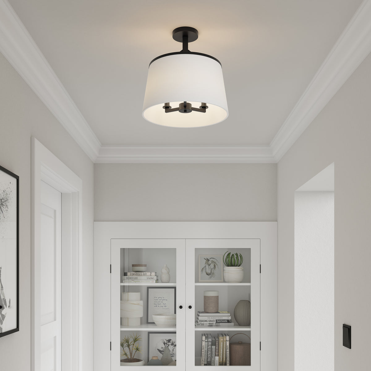 13.75'' Montrine Matte Black 3 Light Pendant