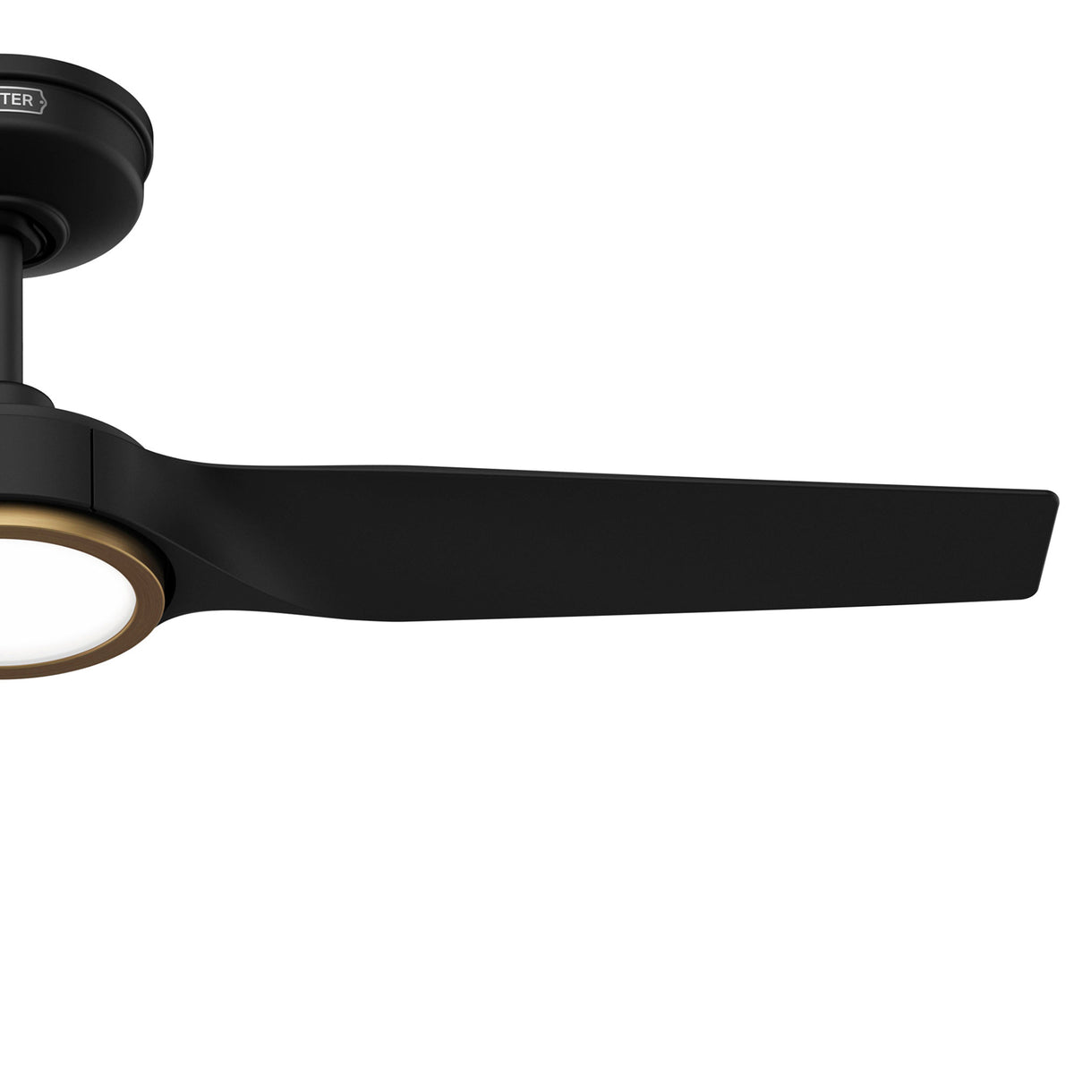 44 inch Zentech Wi-Fi ENERGY STAR® Matte Black Damp Rated Ceiling Fan with LED Light Kit and Handheld Remote