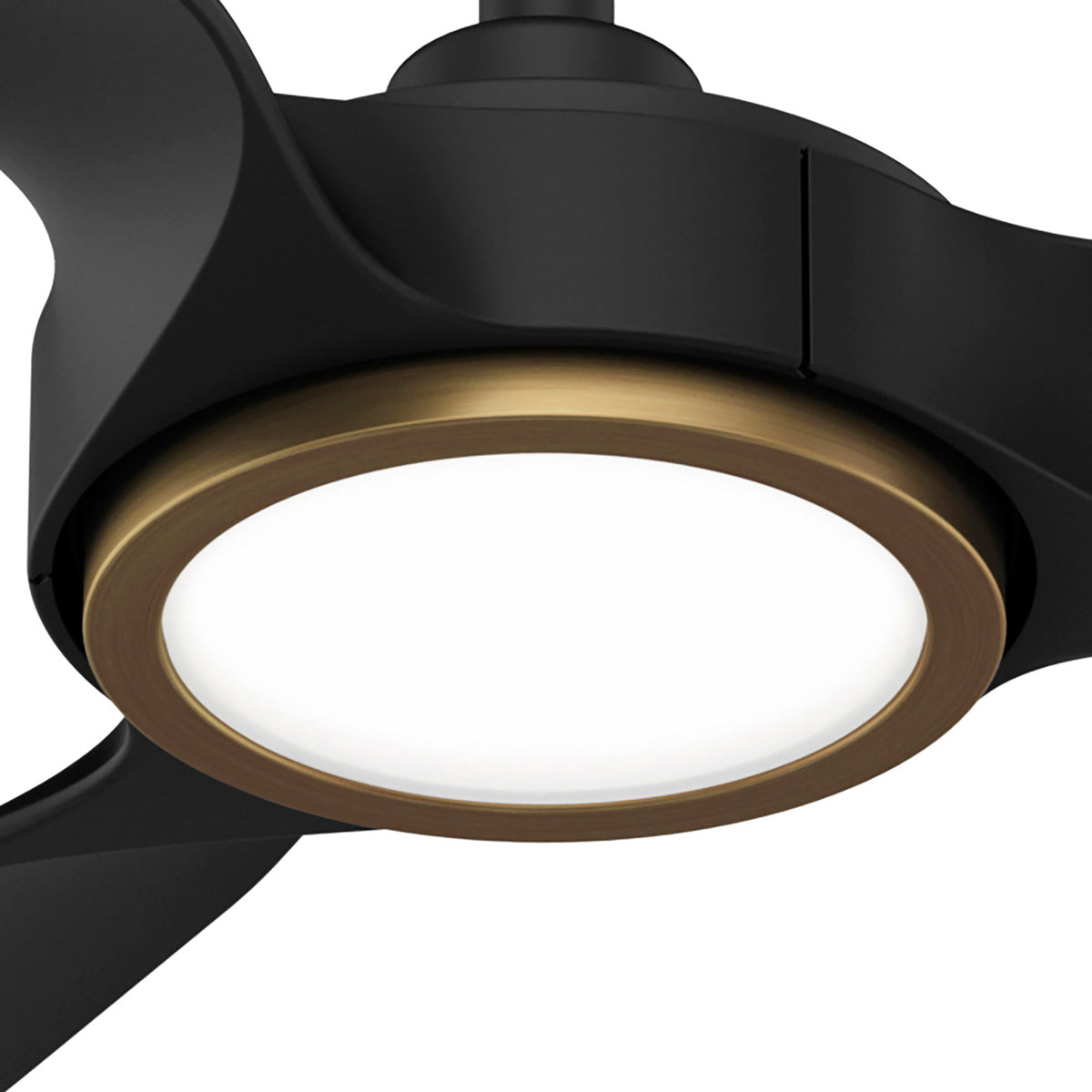 44 inch Zentech Wi-Fi ENERGY STAR® Matte Black Damp Rated Ceiling Fan with LED Light Kit and Handheld Remote