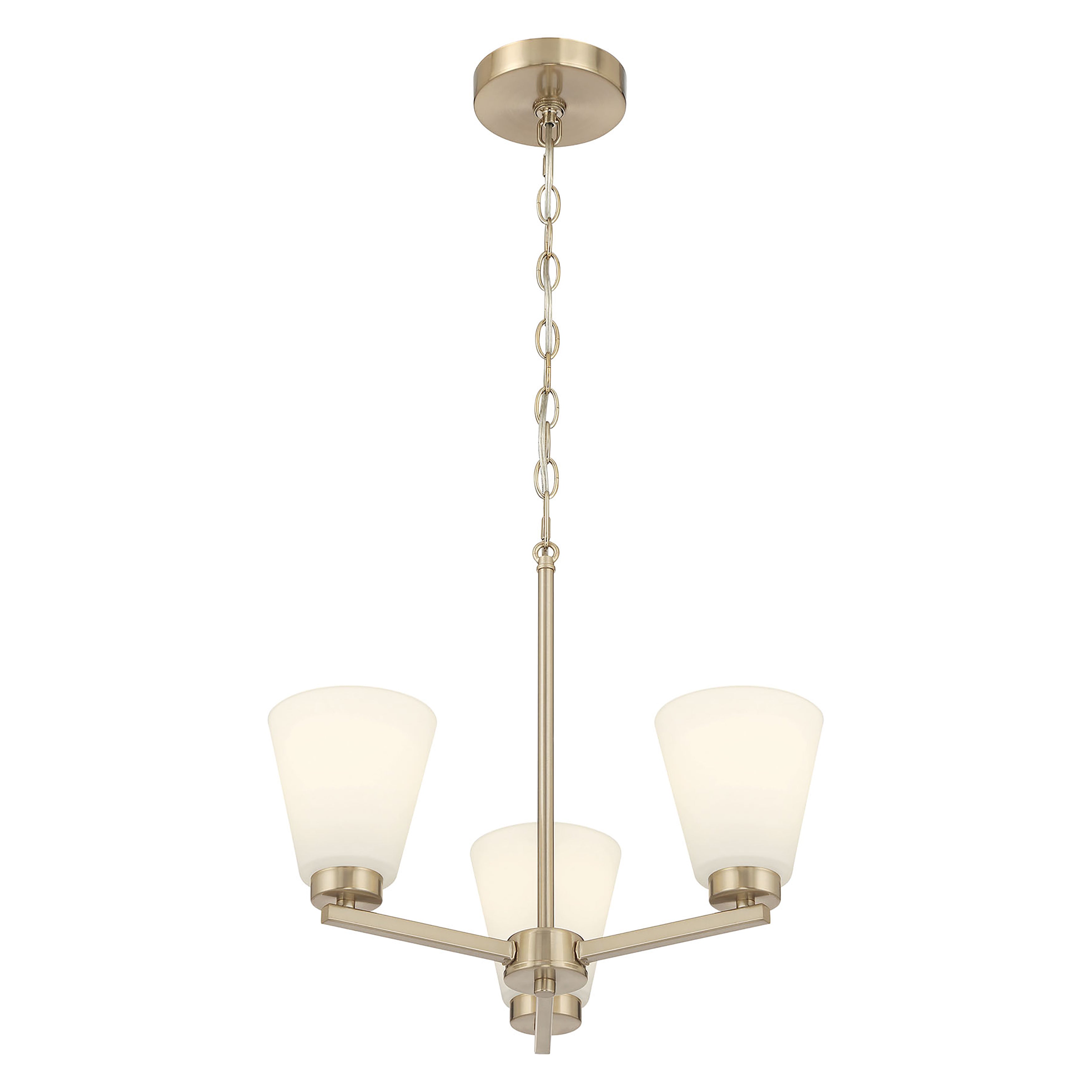 14.75'' Strayhan Modern Gold 3 Light Chandelier