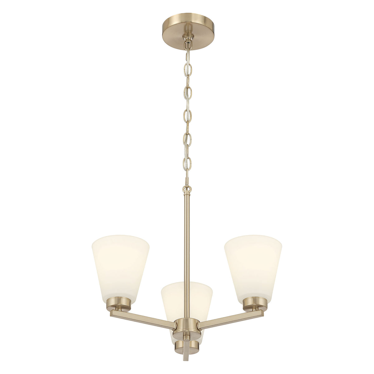 14.75'' Strayhan Modern Gold 3 Light Chandelier
