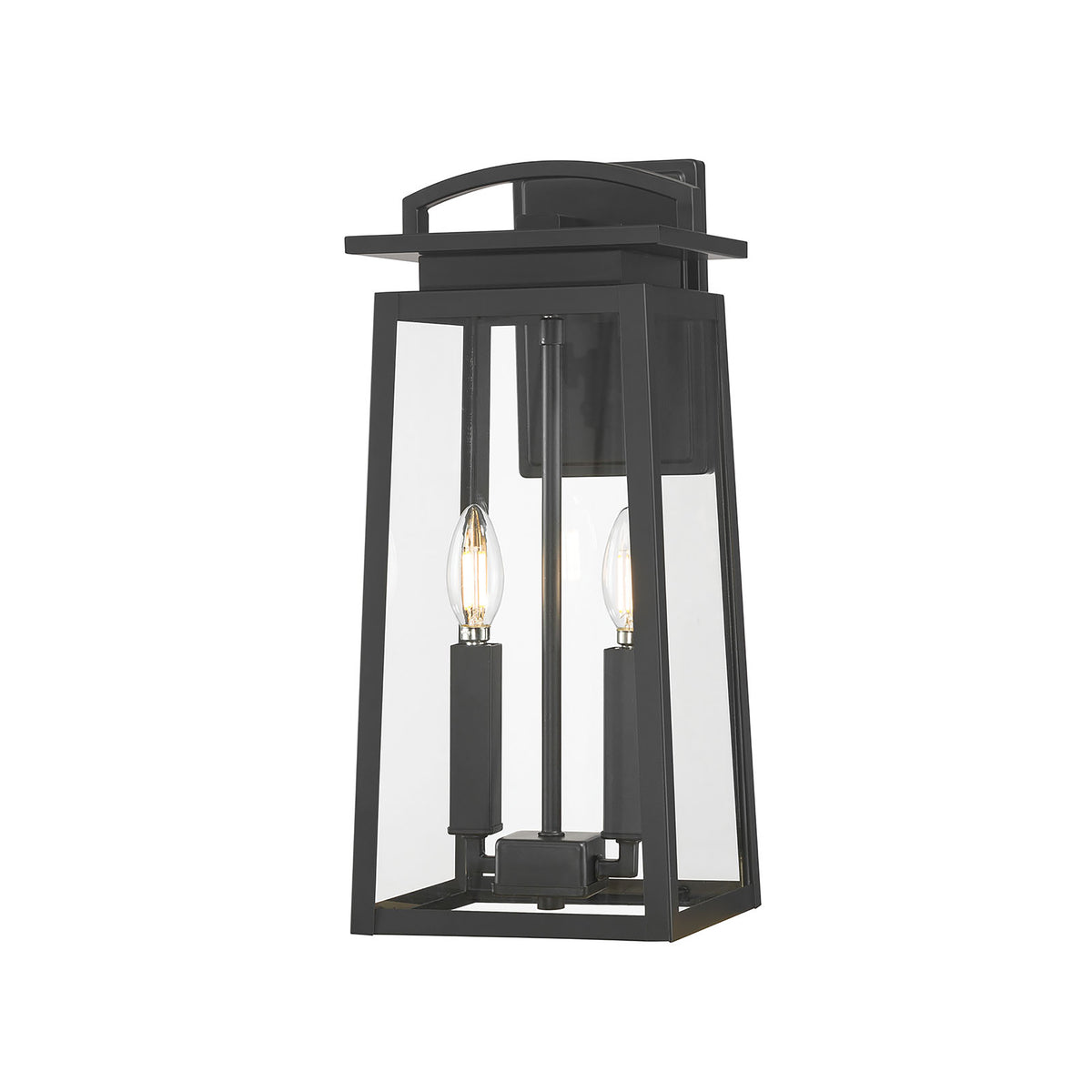 7.5'' Kendrix Powder Coated Black 2 Light Lantern