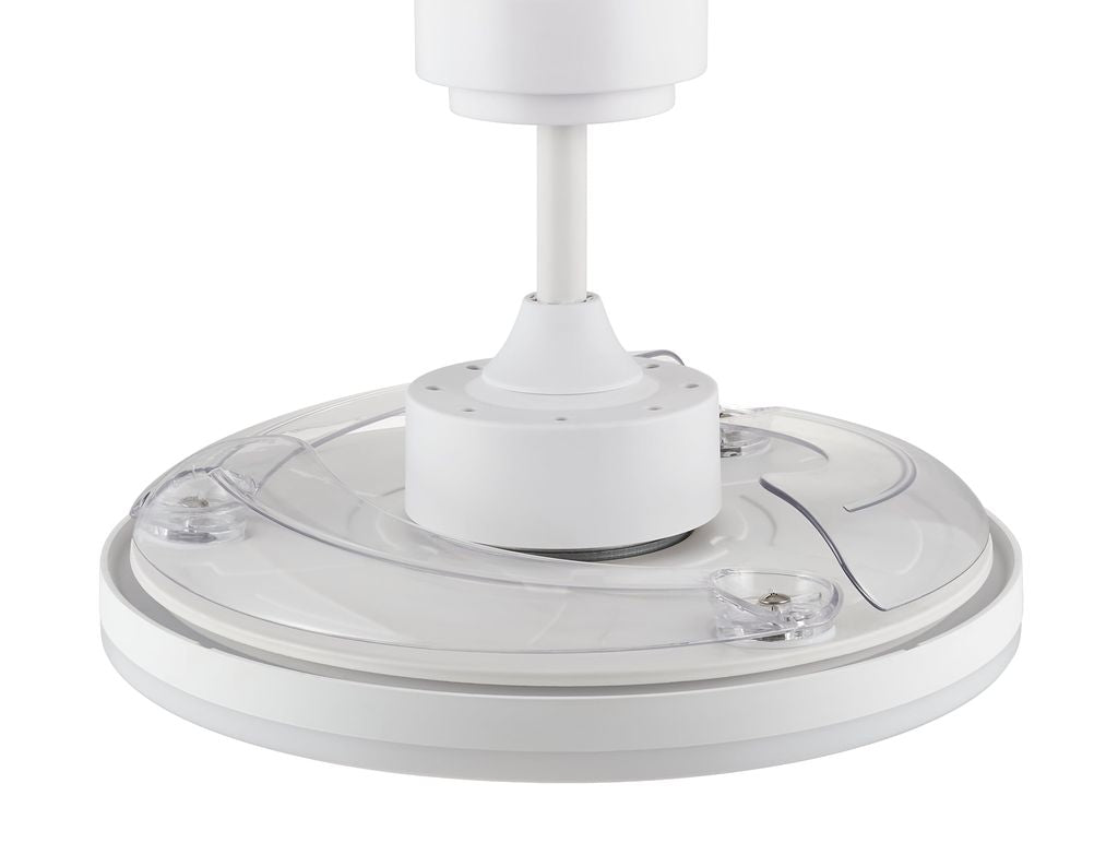 42 Inch White Retractable Blade Ceiling Fan