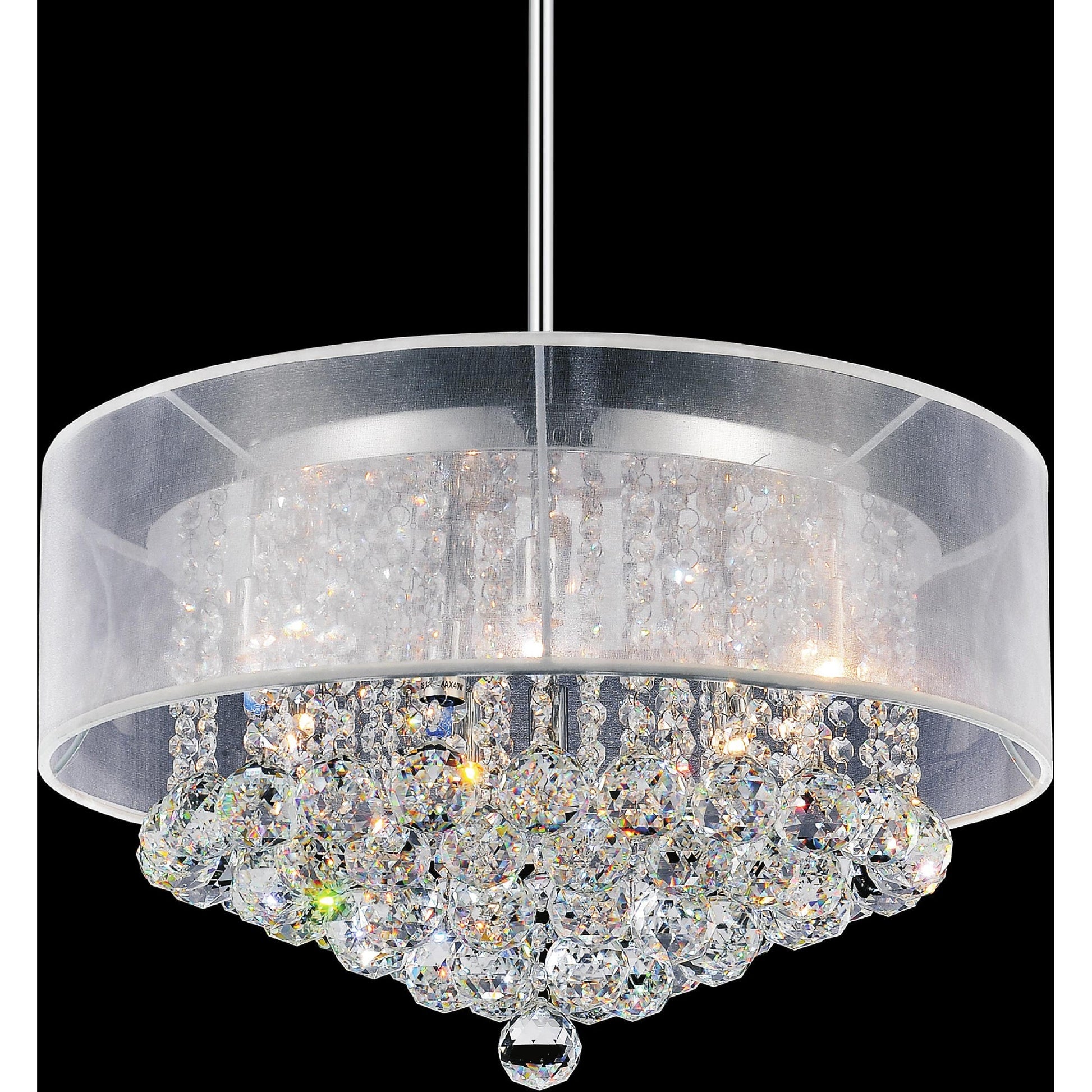 Radiant 9 Light 20in Chrome Chandelier