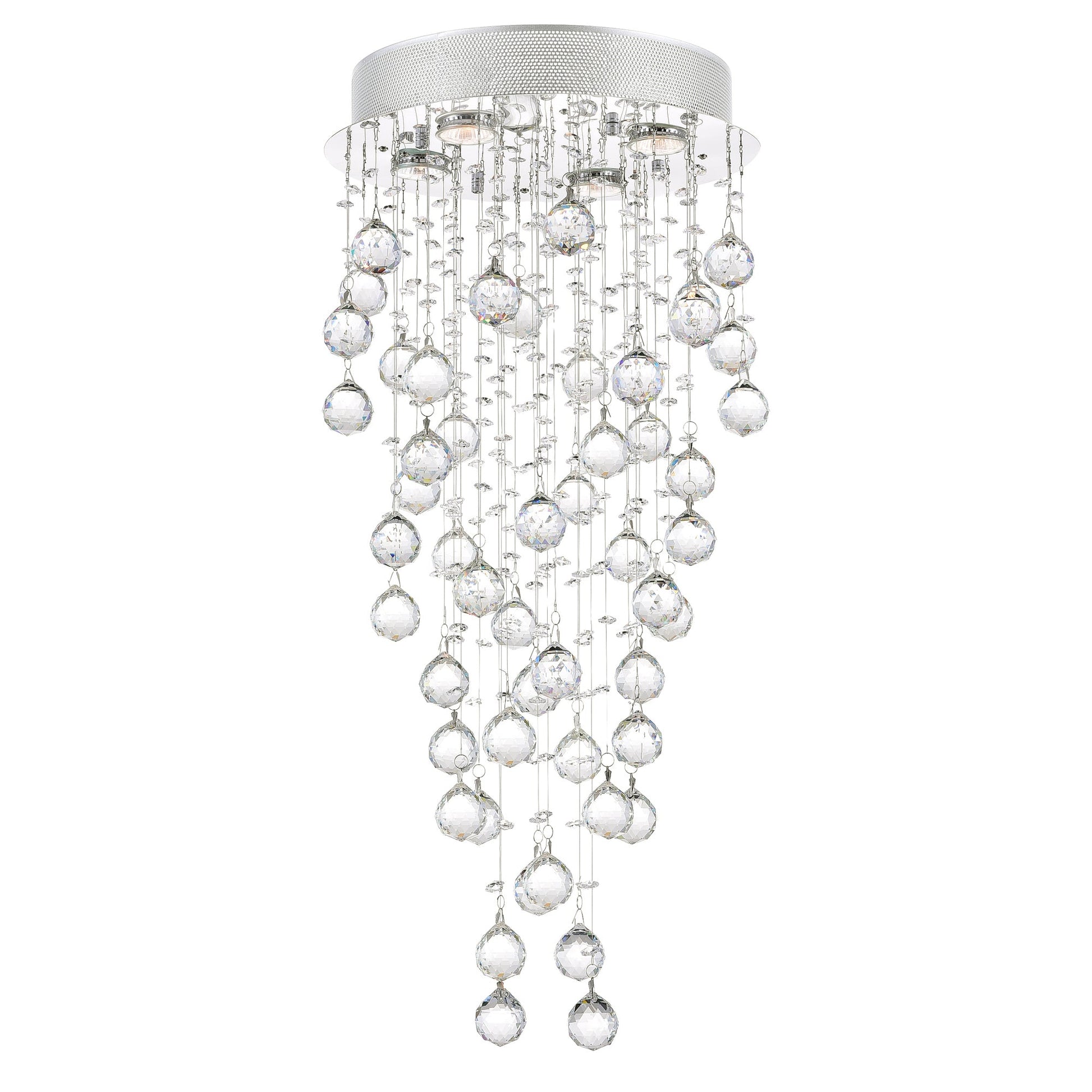 Rain Drop 4 Light Chrome Chandelier