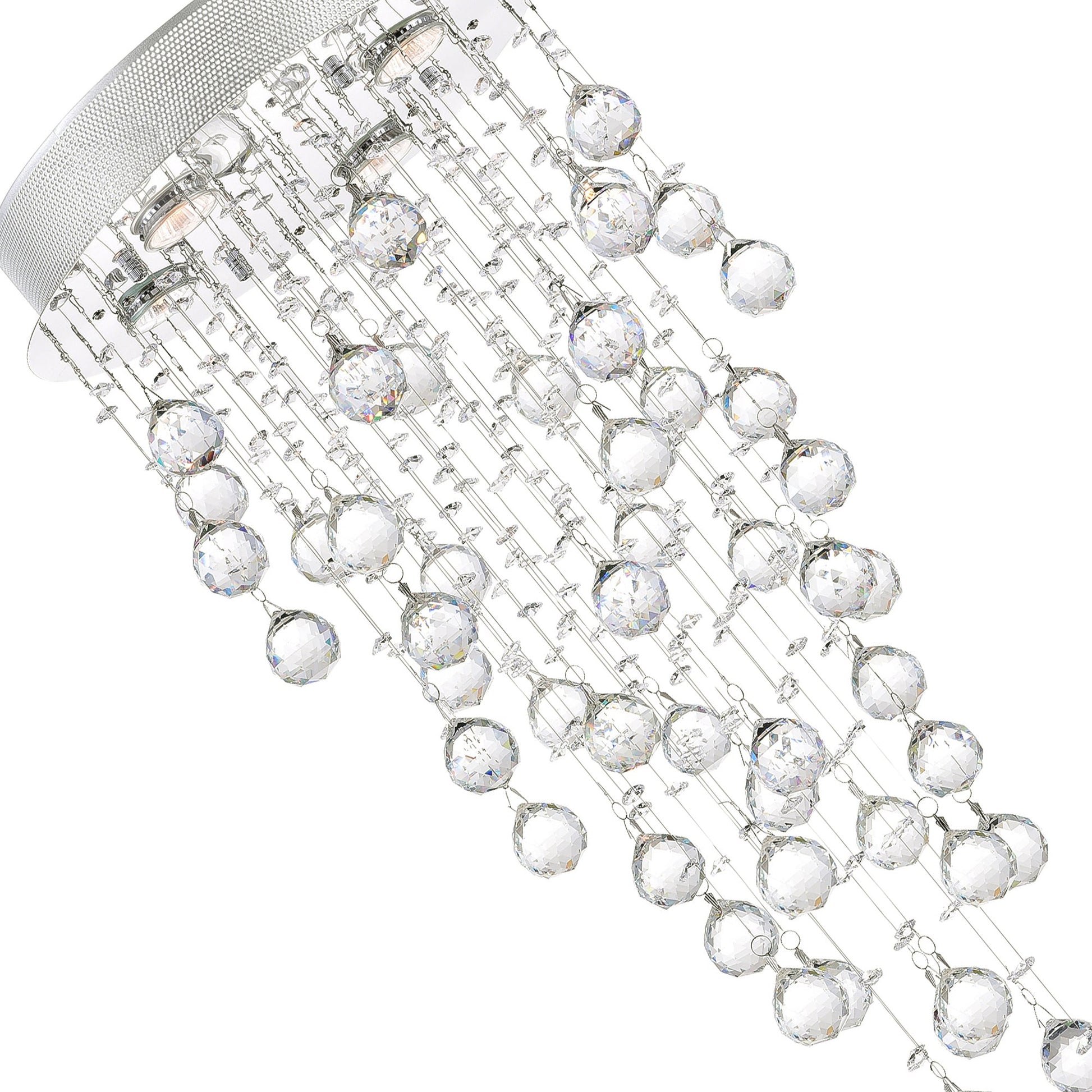 Rain Drop 4 Light Chrome Chandelier