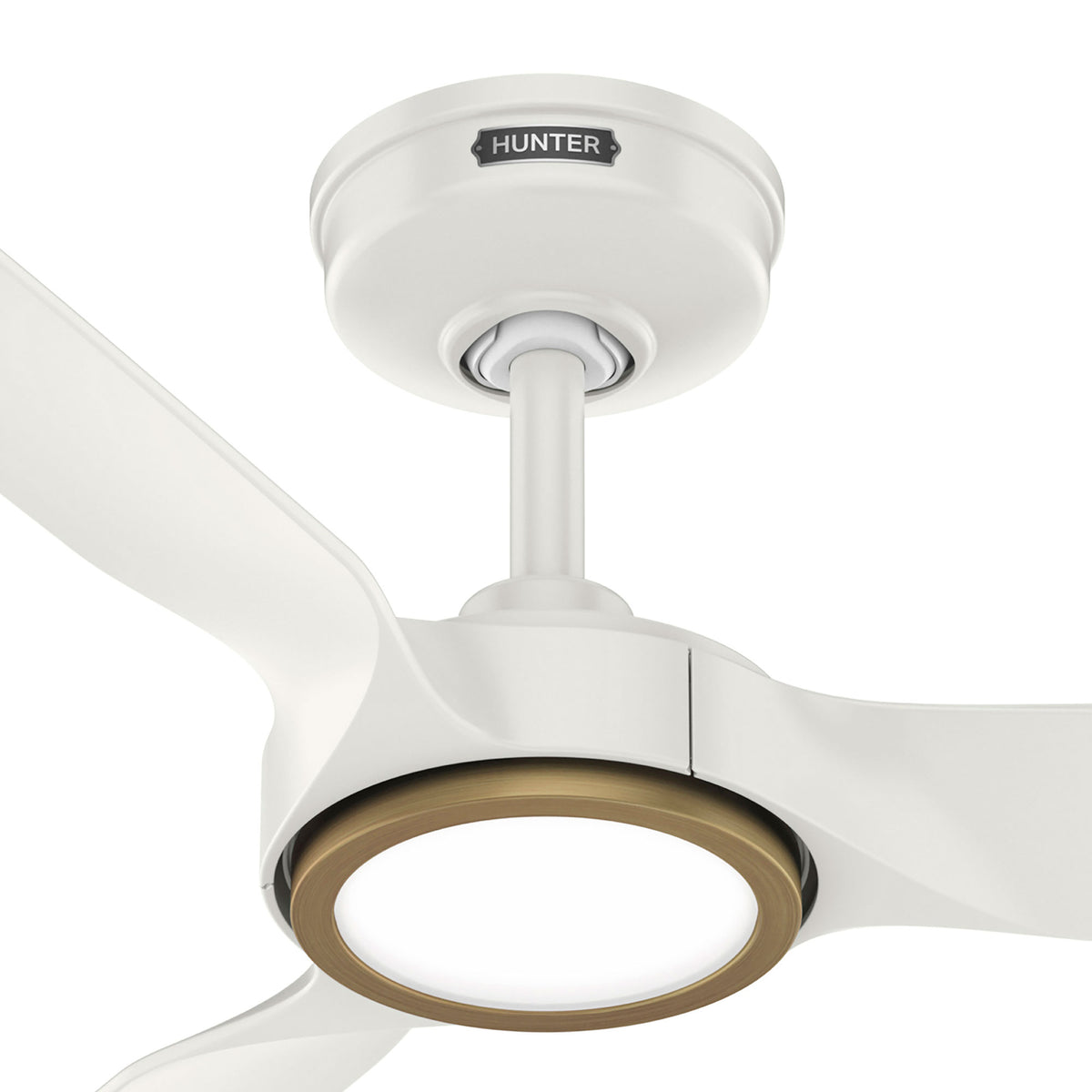 44 inch Zentech Wi-Fi ENERGY STAR® Fresh White Damp Rated Ceiling Fan with LED Light Kit and Handheld Remote