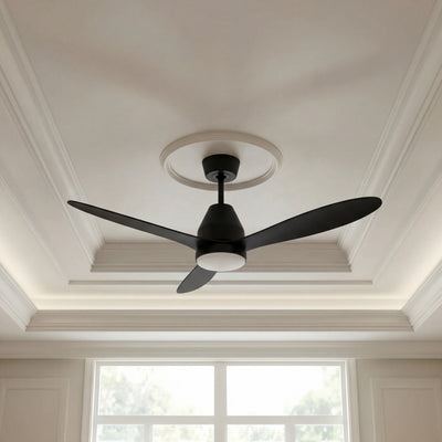 56 Inch 1 Light LED DC WiFi Indoor Outdoor Smart Fan in Black with Remote