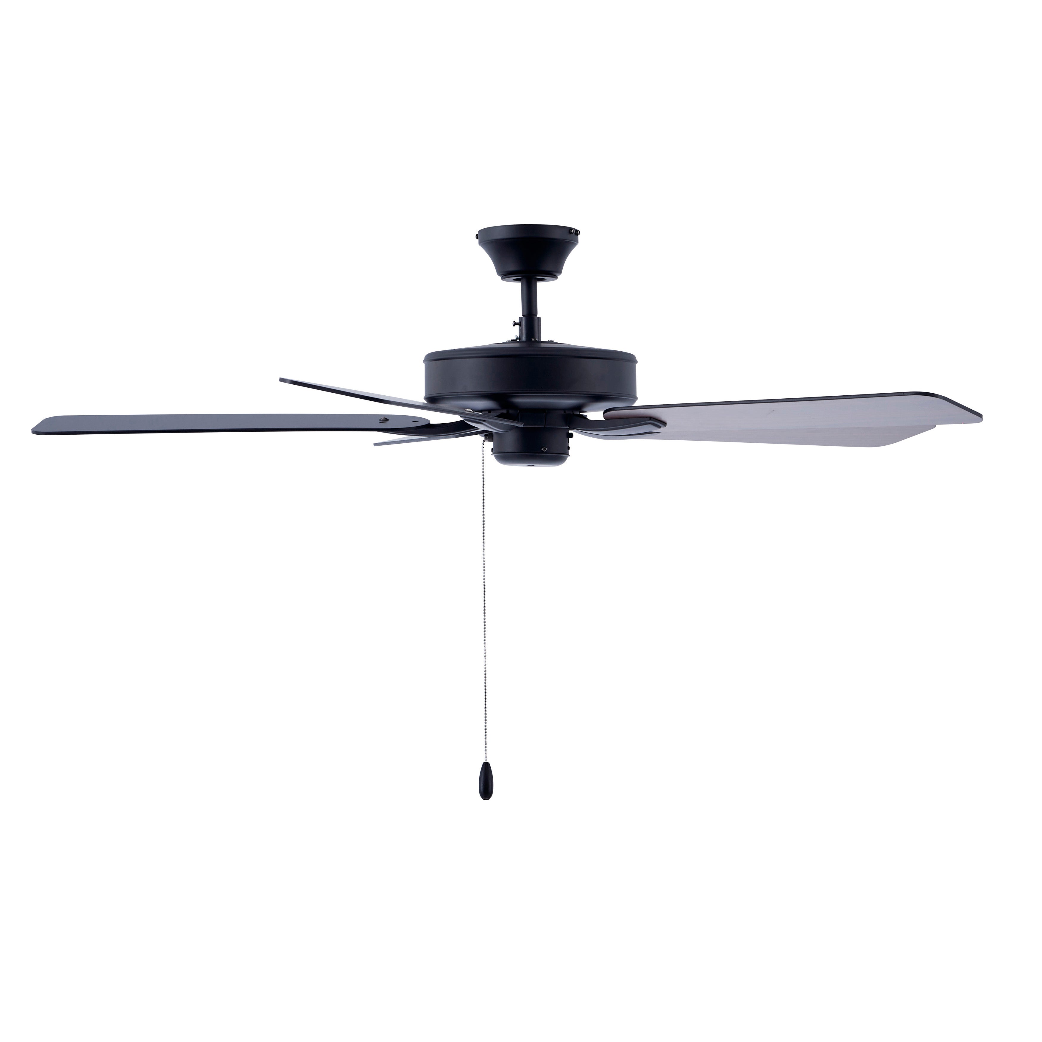 52 Inch Coltstaff AC Matte Black Indoor Ceiling Fan 5-Blade Reversible