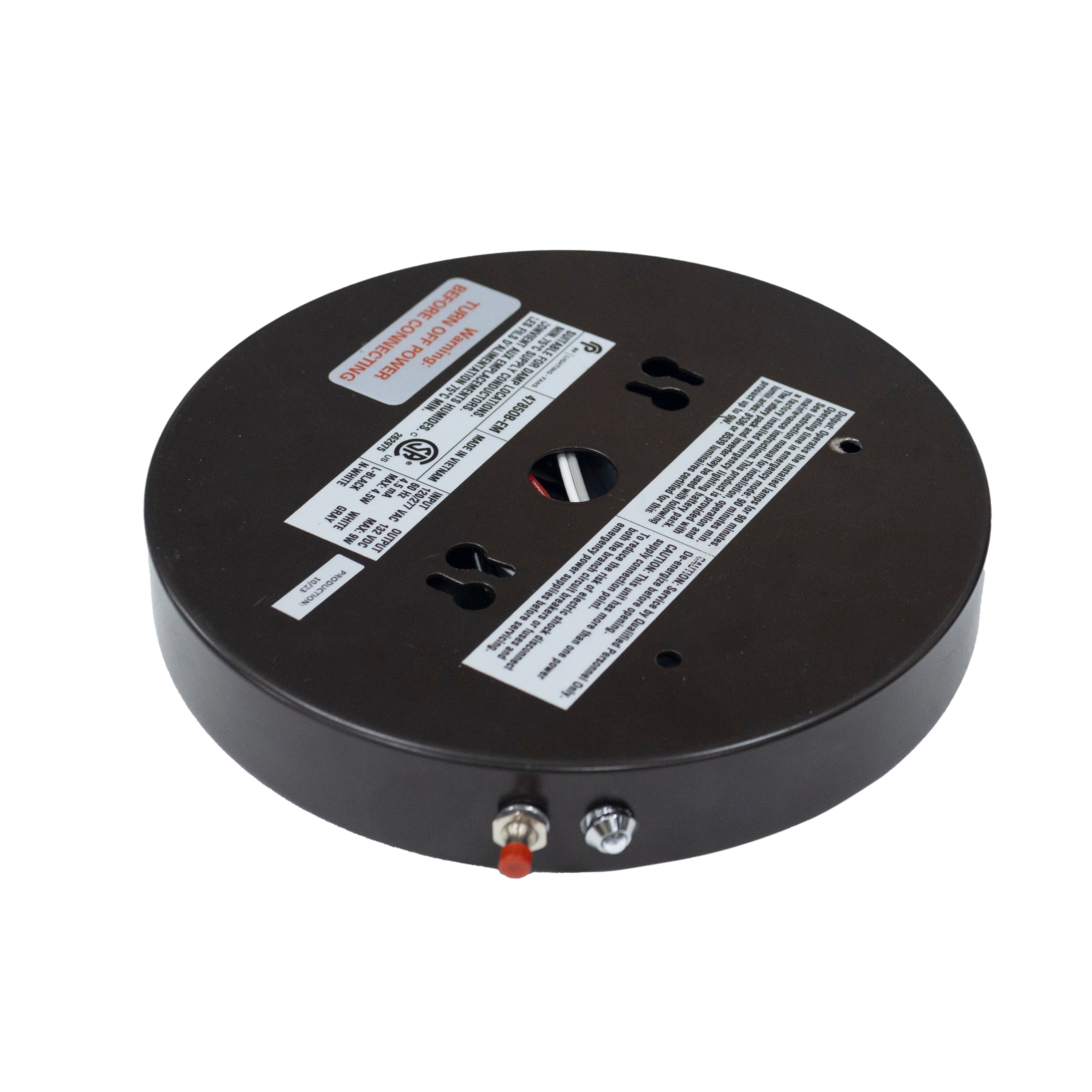 7.25-inch Oil Rubbed Bronze Battery Backup Unit