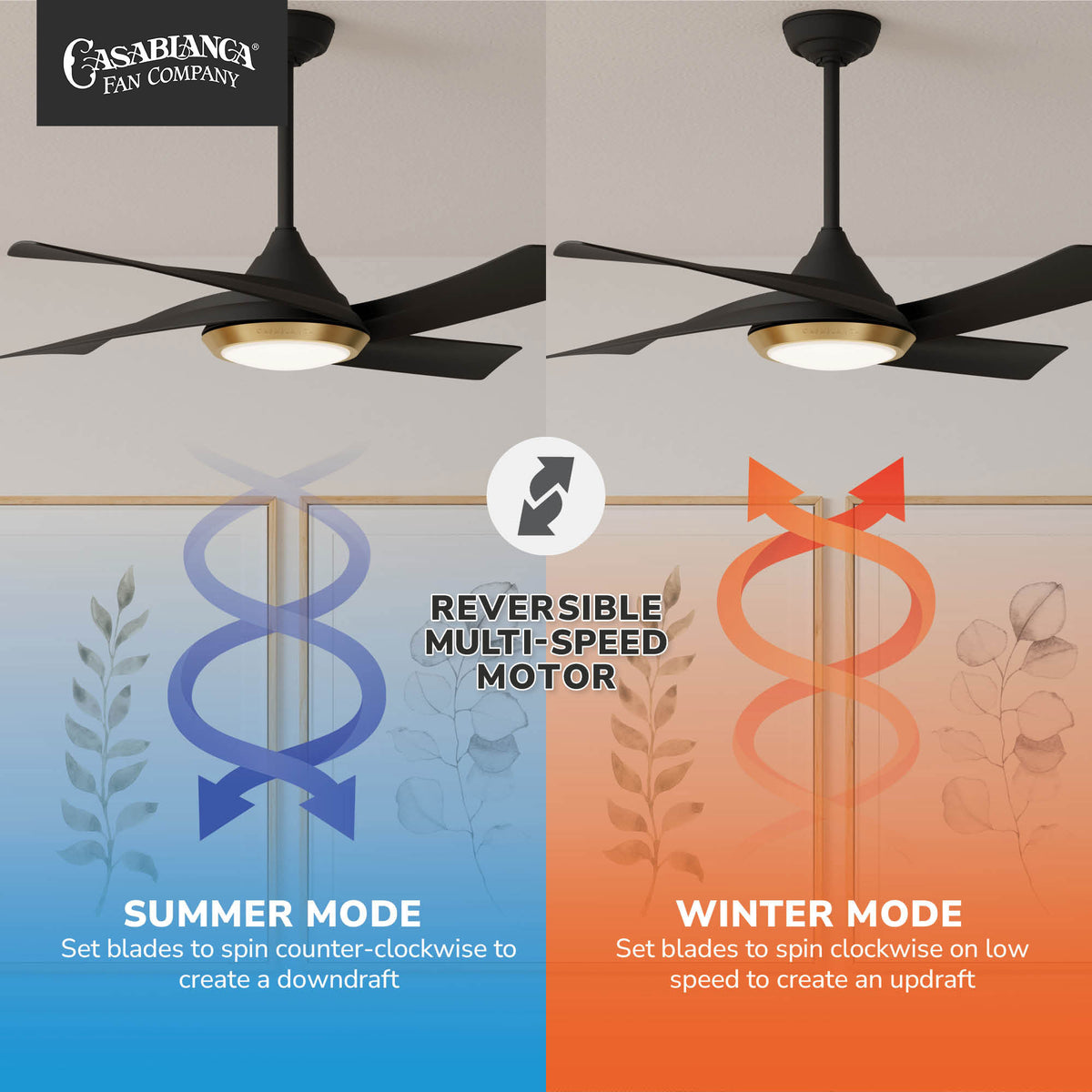 Casablanca 52 inch Vespucci ENERGY STAR® Matte Black Damp Rated Ceiling Fan with LED Light Kit and Wall Control and Handheld Remote