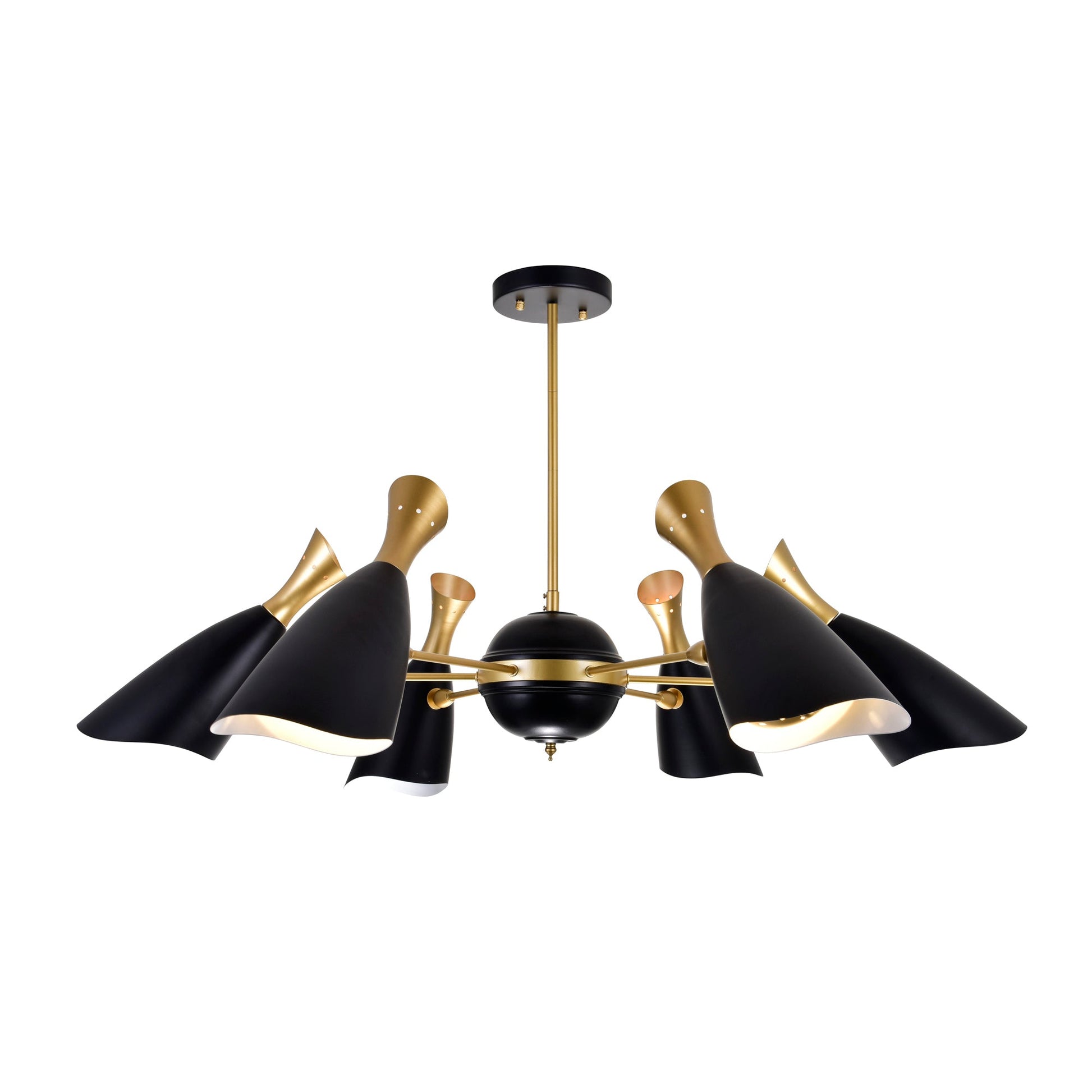 Rolin 12 Light Satin Gold Down Chandelier