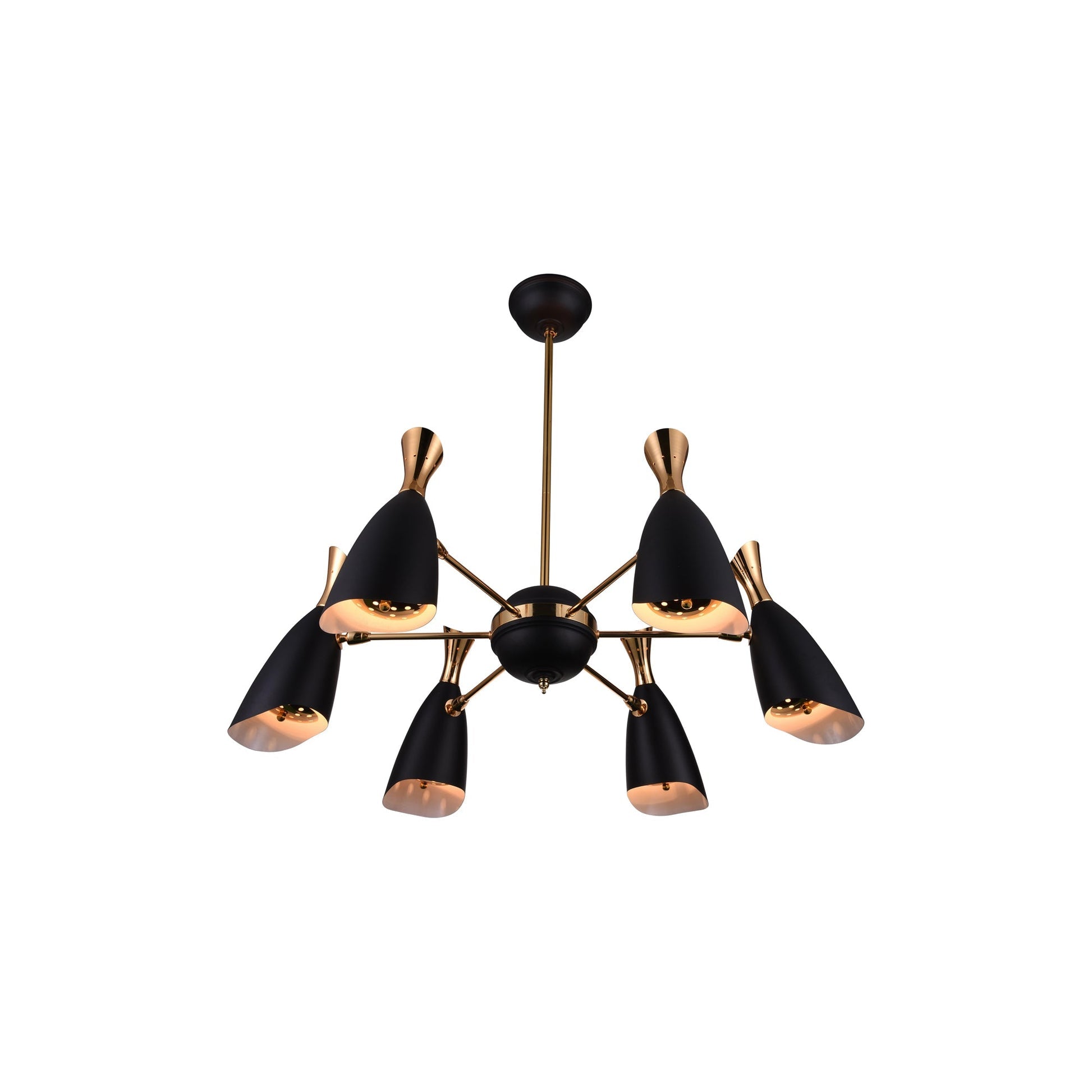 Rolin 12 Light Satin Gold Down Chandelier