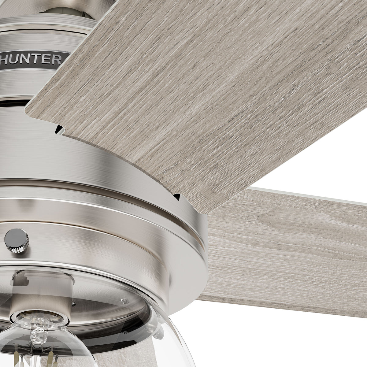 52 inch Xidane Brushed Nickel Ceiling Fan with LED Light Kit and Handheld Remote
