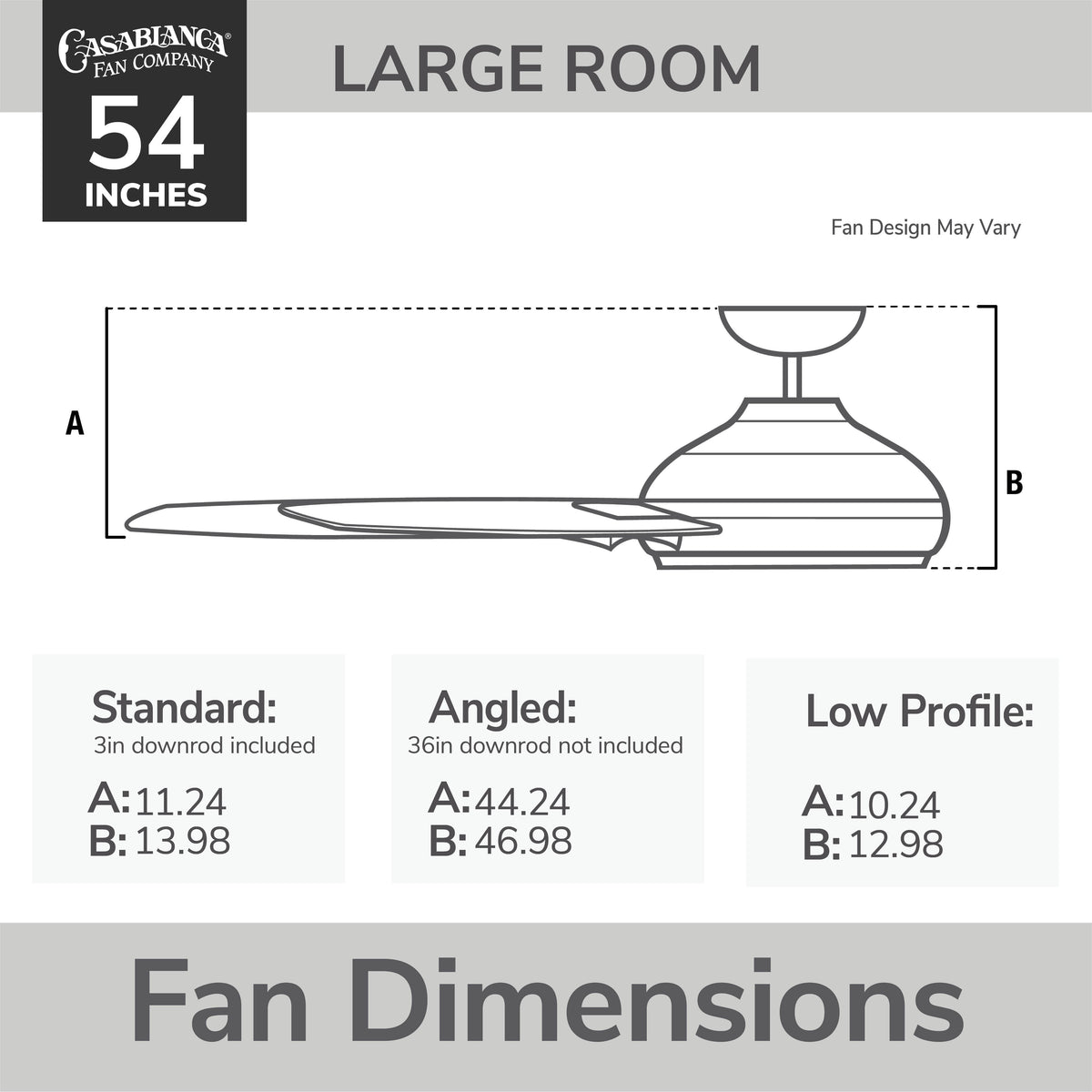 Casablanca 54 inch Stealth Brushed Nickel Ceiling Fan with LED Light Kit and Handheld Remote