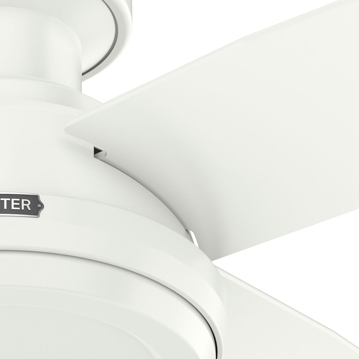 44 inch Dempsey Fresh White Low Profile Ceiling Fan and Handheld Remote