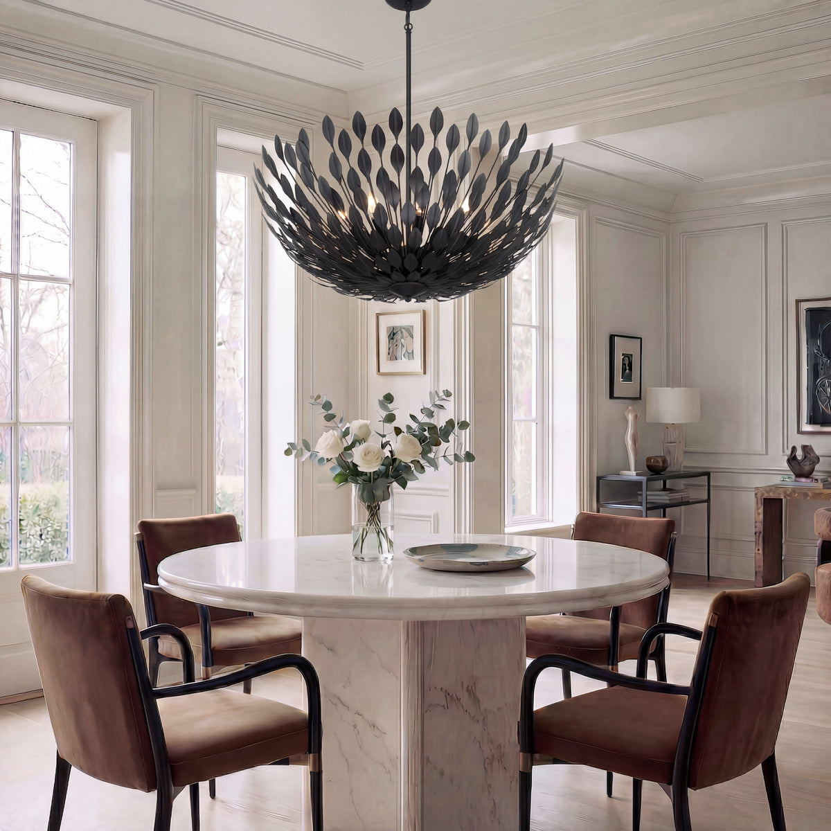 10.75'' Merylmint Matte Black 8 Light Pendant