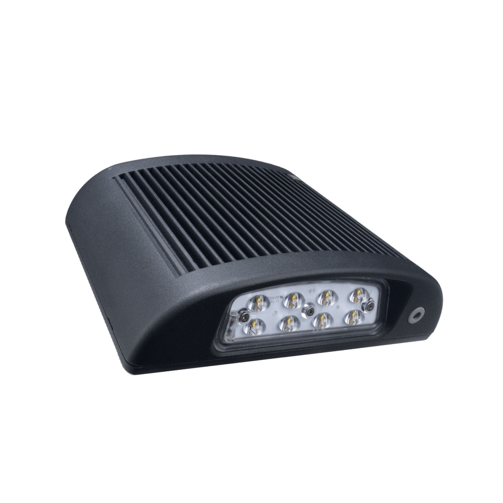 9.25-inch Black Outdoor Emergency Light with 4000K Light