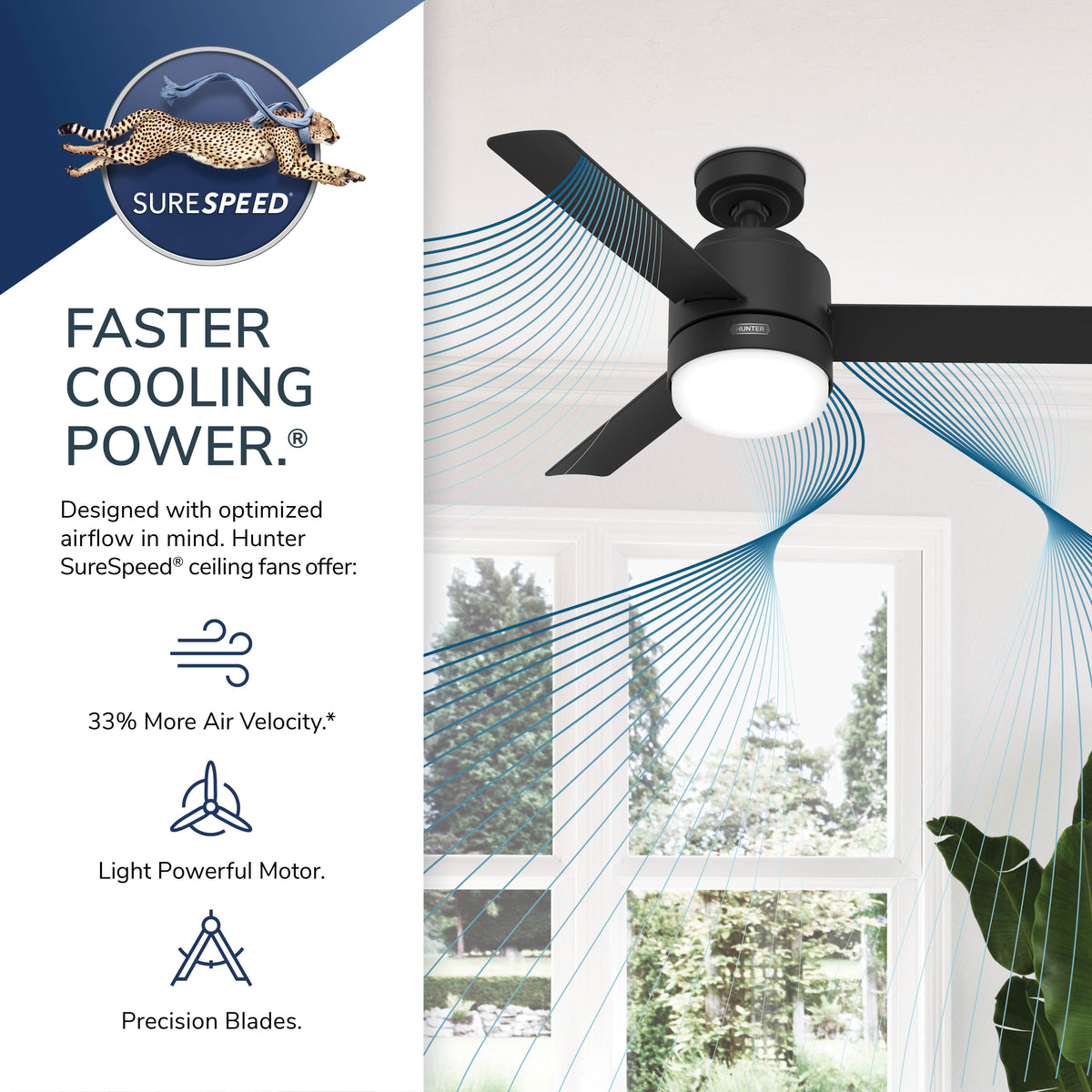 44 inch Gilmour Matte Silver Damp Rated Ceiling Fan with LED Light Kit and Handheld Remote
