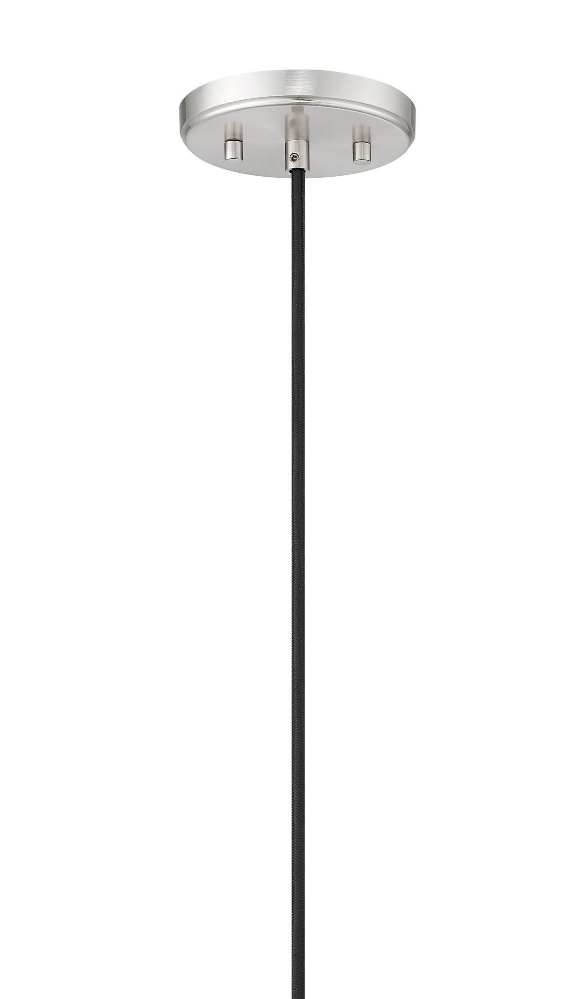 12-inch Kairo Brushed Nickel 1-Light Shiny Opal Glass Pendant Light