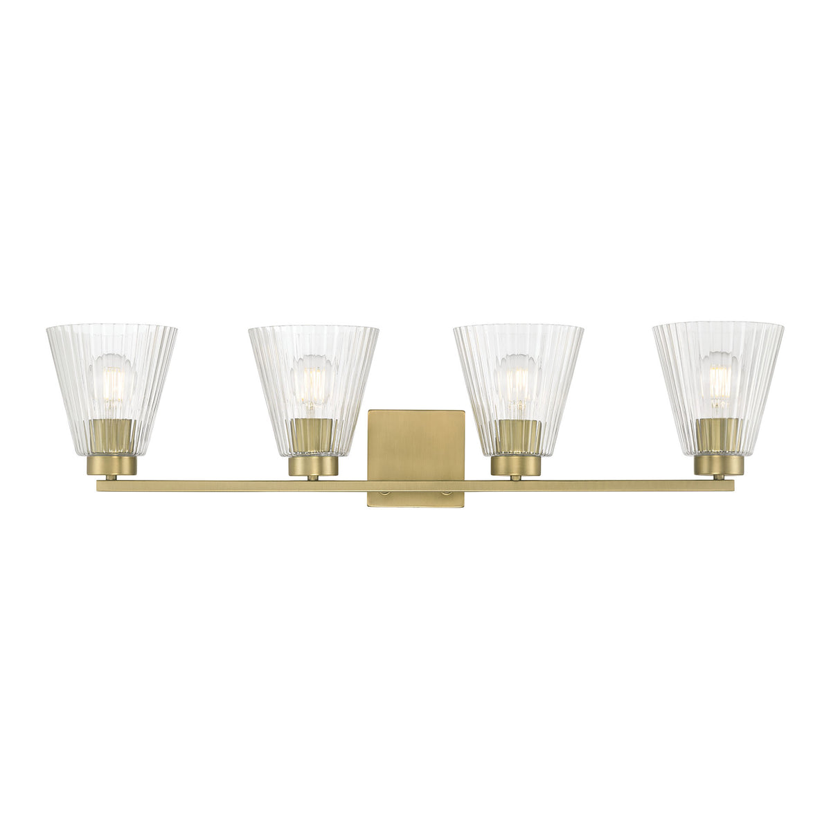31.75'' Riville Vintage Brass 4 Light Bath Vanity