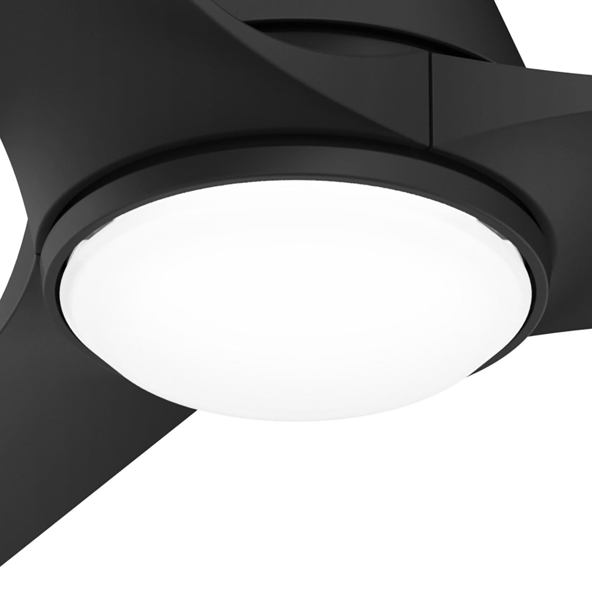 52 inch Aeronaut Wi-Fi ENERGY STAR® Matte Black Damp Rated Ceiling Fan with LED Light Kit and Handheld Remote