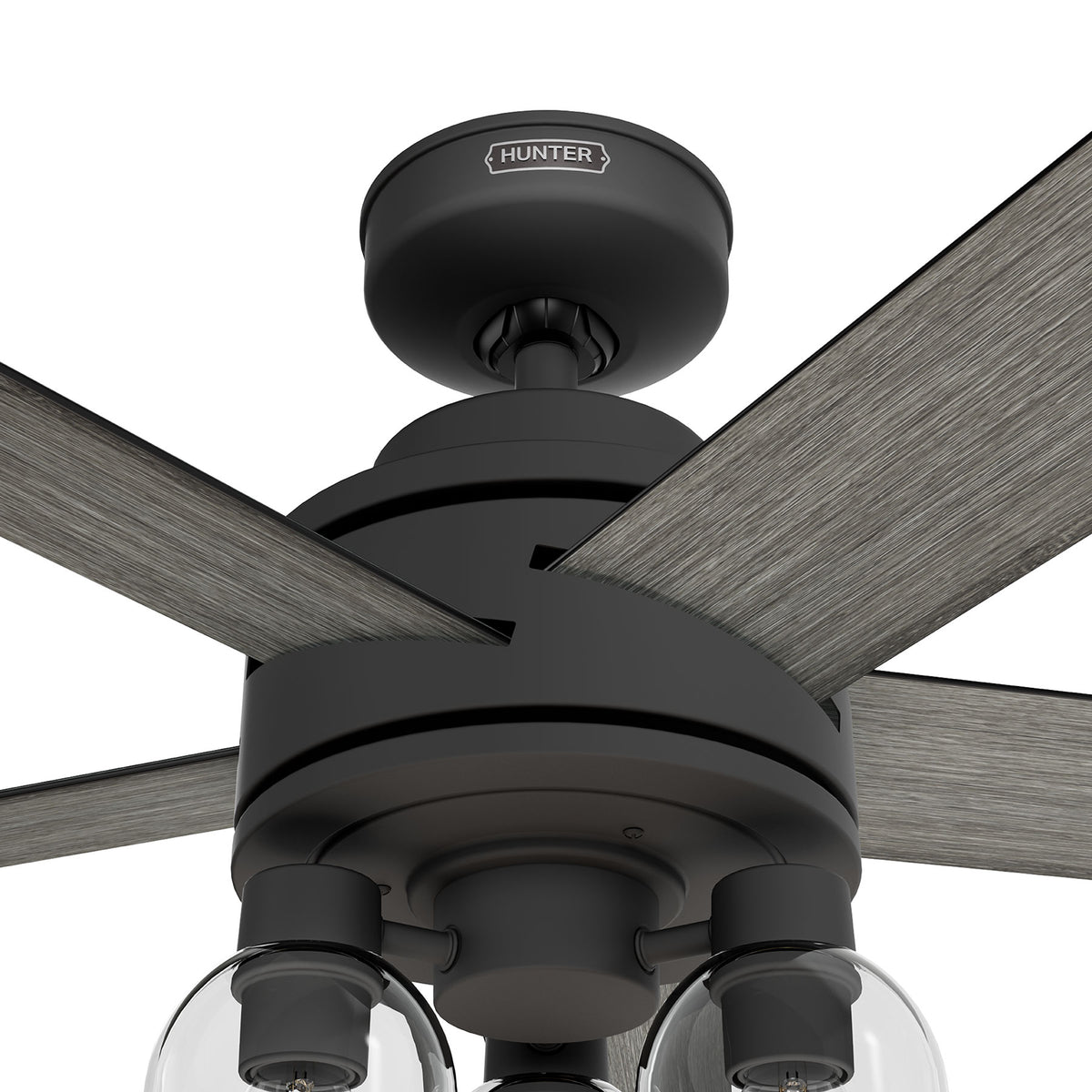 52 inch Lochemeade Matte Black Ceiling Fan with LED Light Kit and Handheld Remote