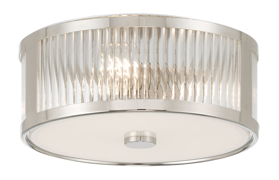 5.5'' Ardezia Polished Nickel 3 Light Flush Mount