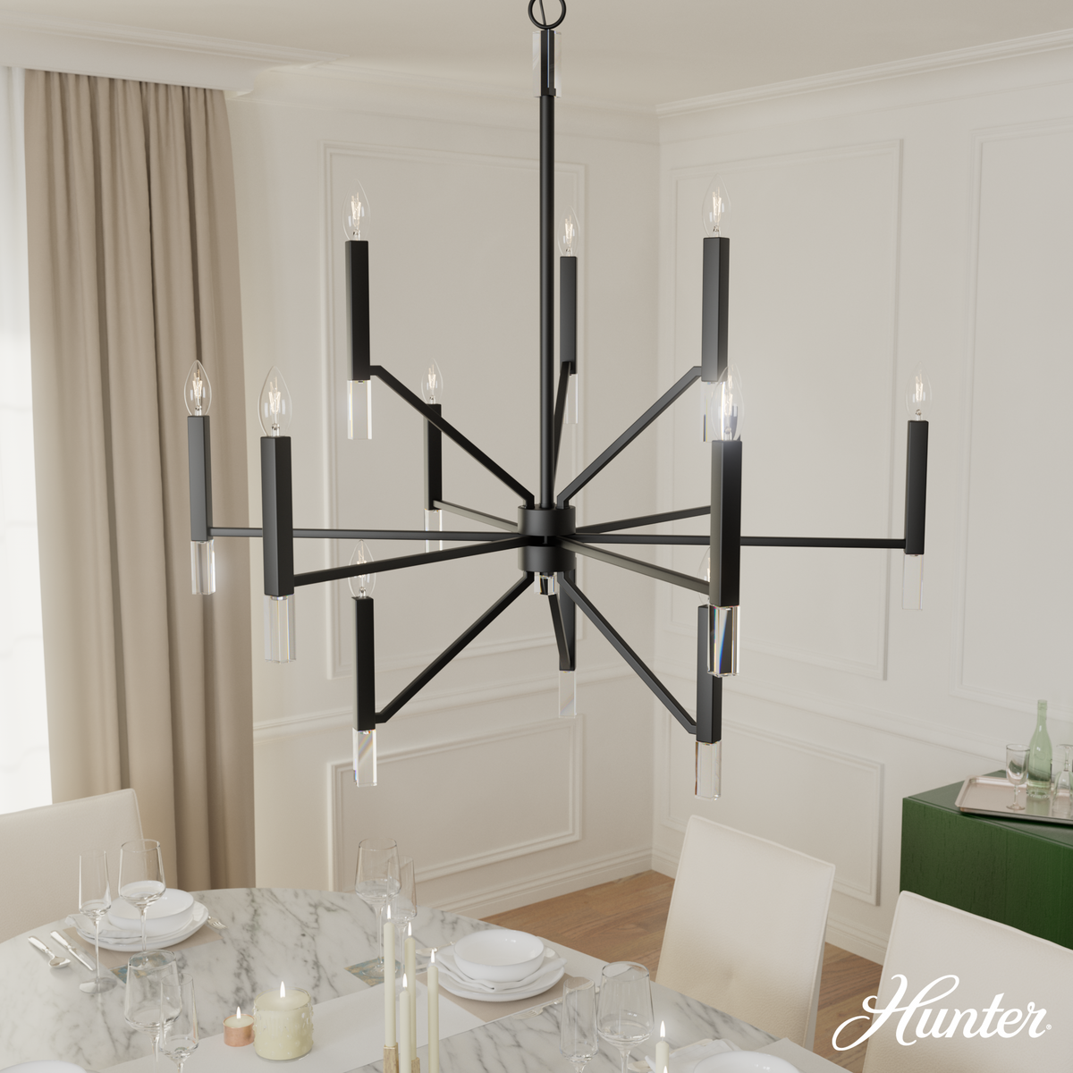 Kerrison 15-inch 4-light Brushed Nickel Lantern Pendant with Seeded Glass