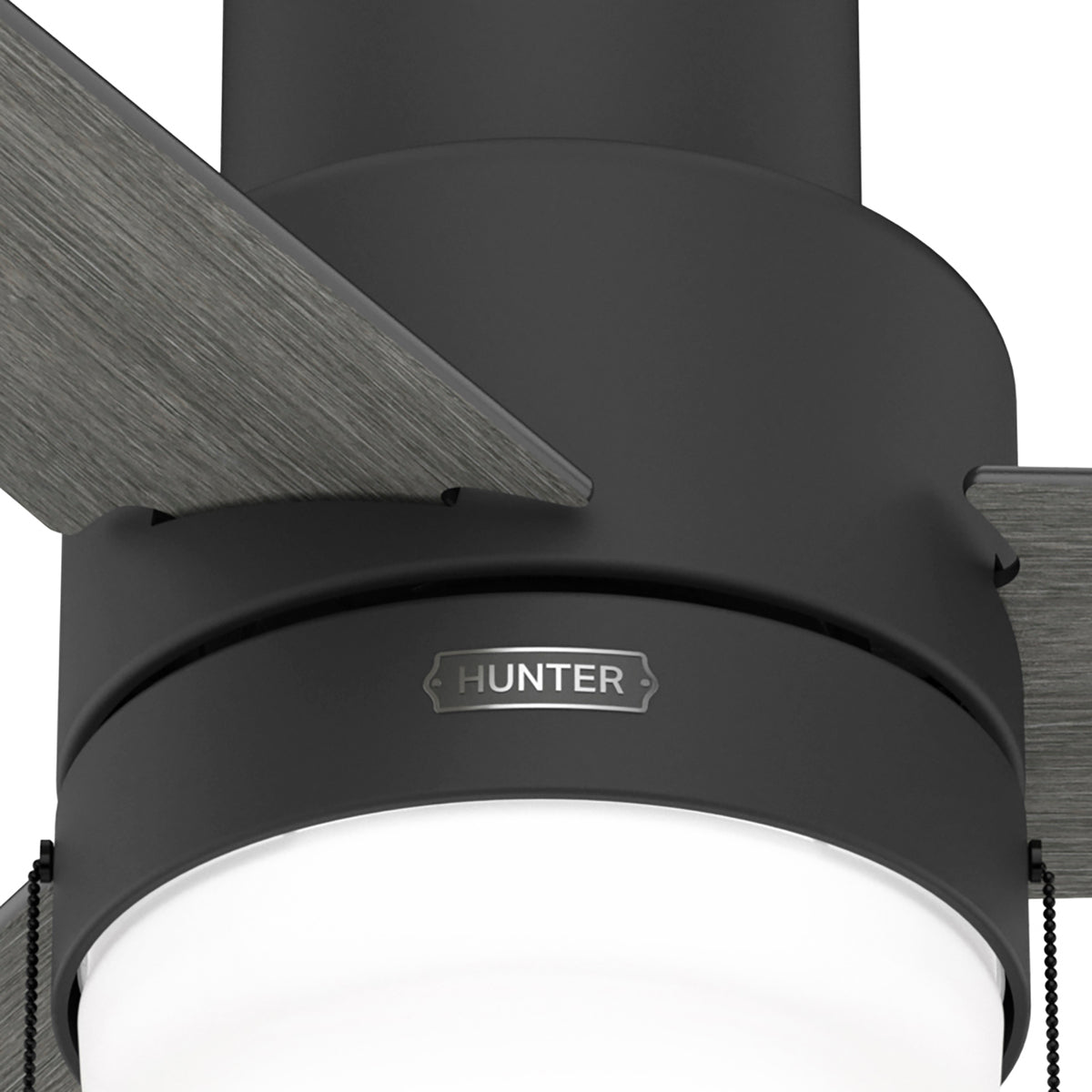52 inch Brunner Matte Black Low Profile Ceiling Fan with LED Light Kit and Pull Chain