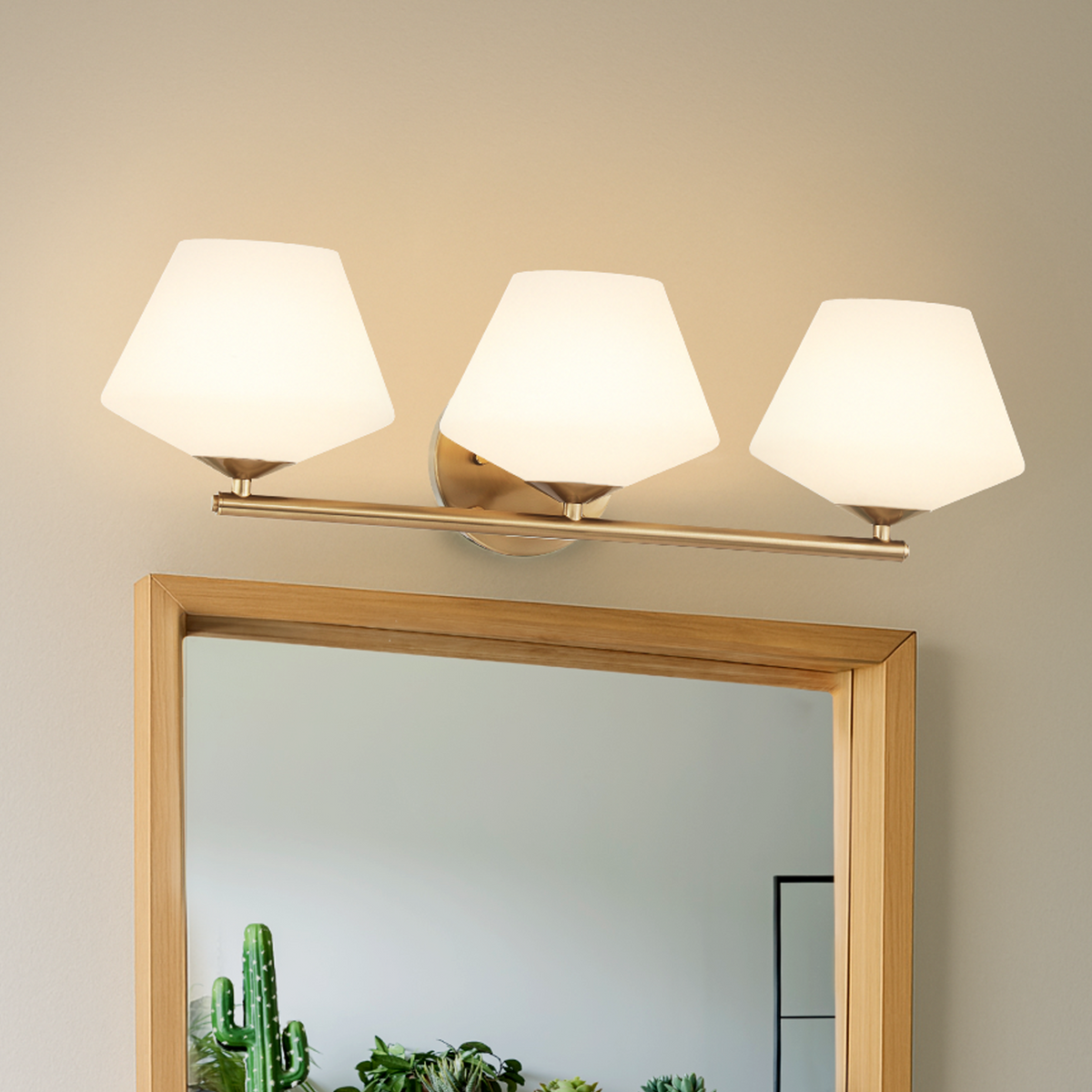 Xidane 30-inch 4-light Brushed Nickel Vanity Light with Clear Glass
