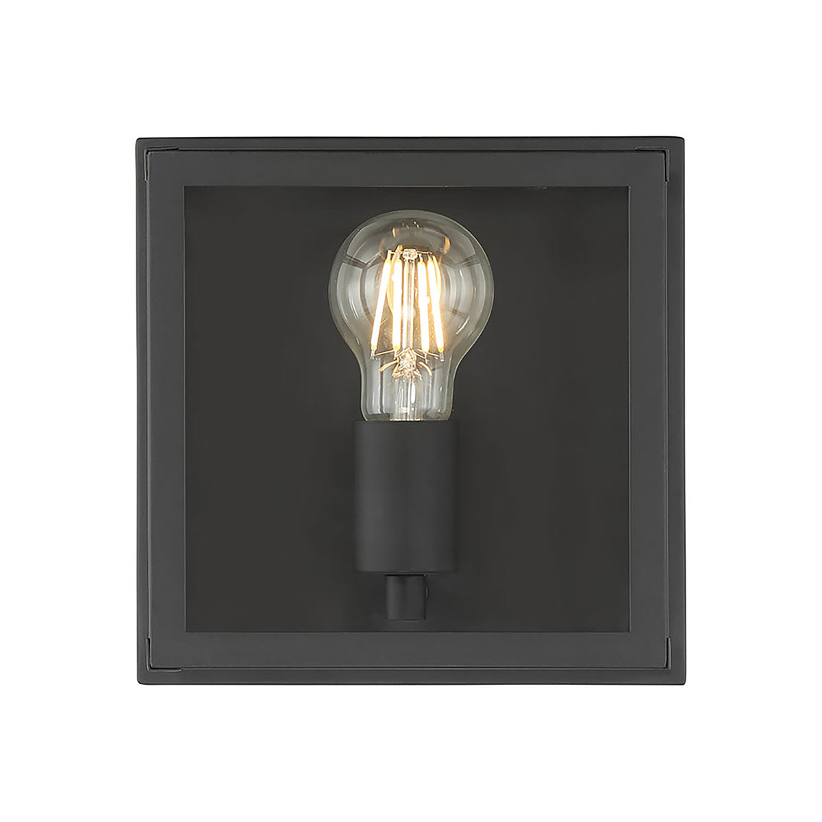 4.75'' Evanton Powder Coated Black 1 Light Flush Mount