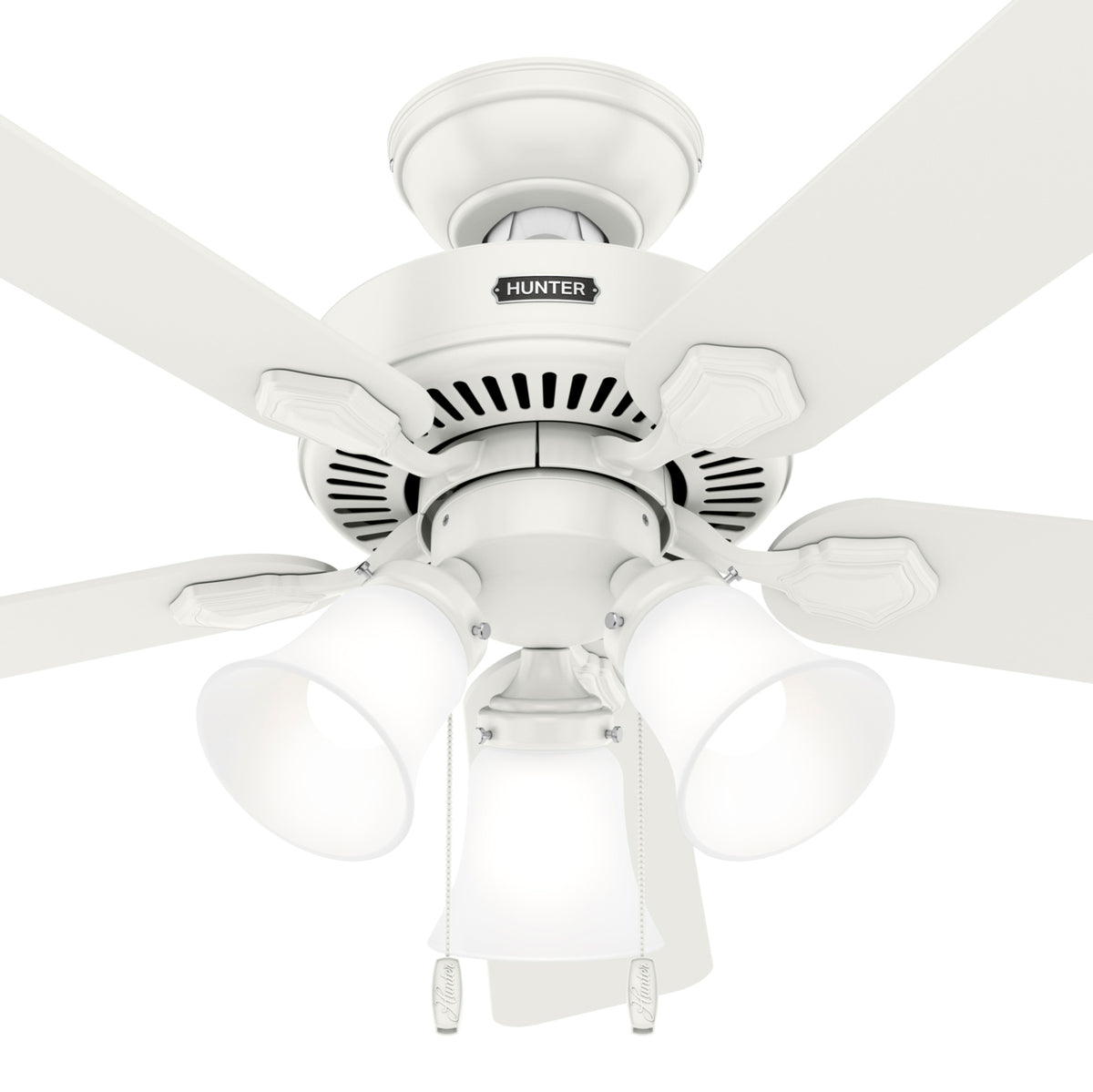 44 inch Swanson ENERGY STAR® Fresh White Ceiling Fan with LED Light Kit and Pull Chain