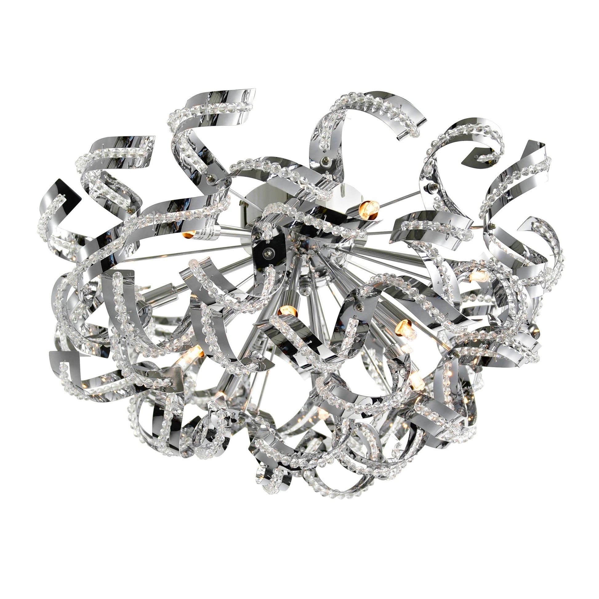 Swivel 13 Light 22in Chrome Flush Mount