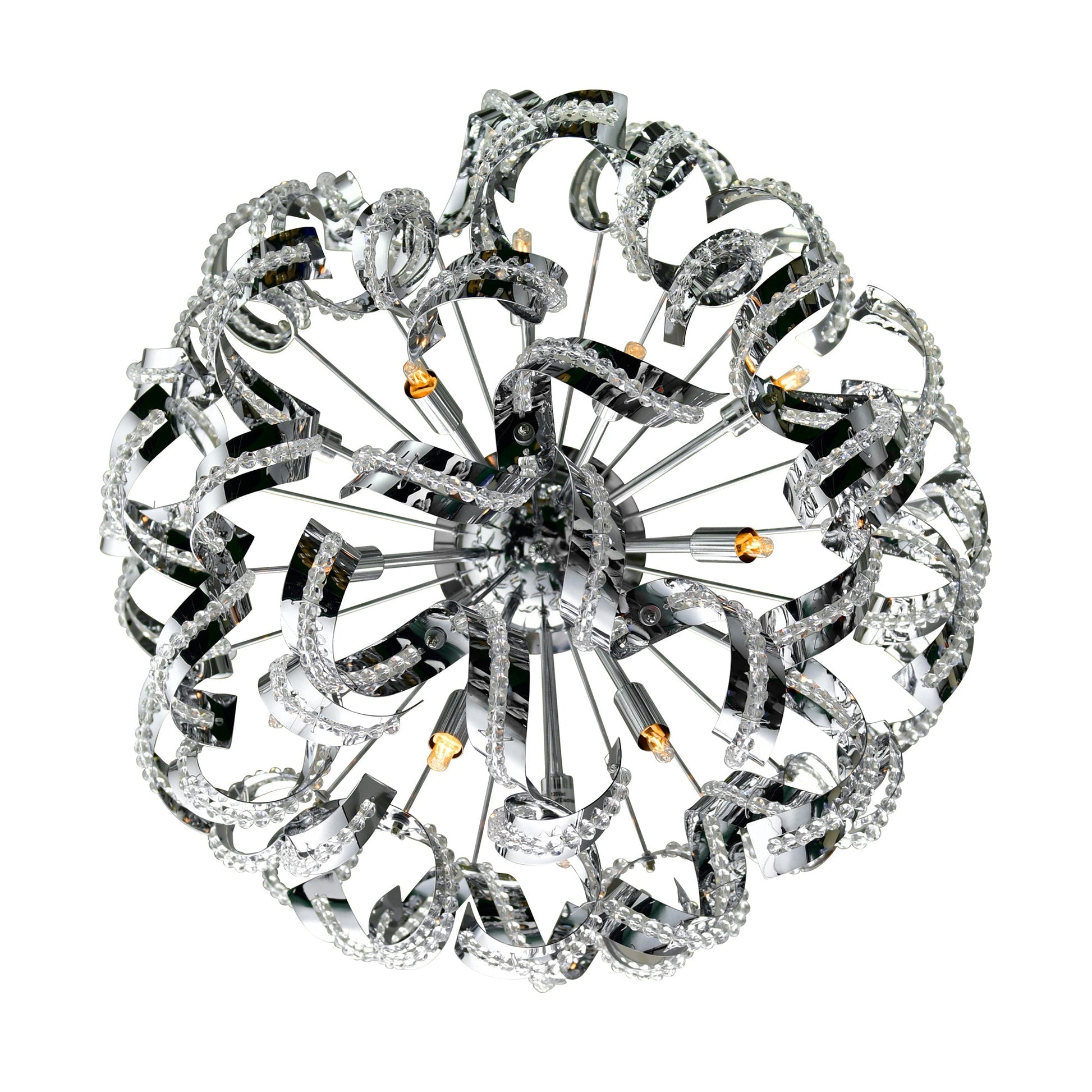 Swivel 13 Light 22in Chrome Flush Mount