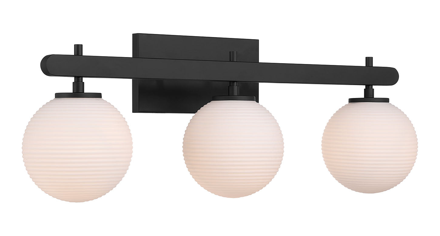 26'' Coretta Matte Black 3 Light Bath Vanity