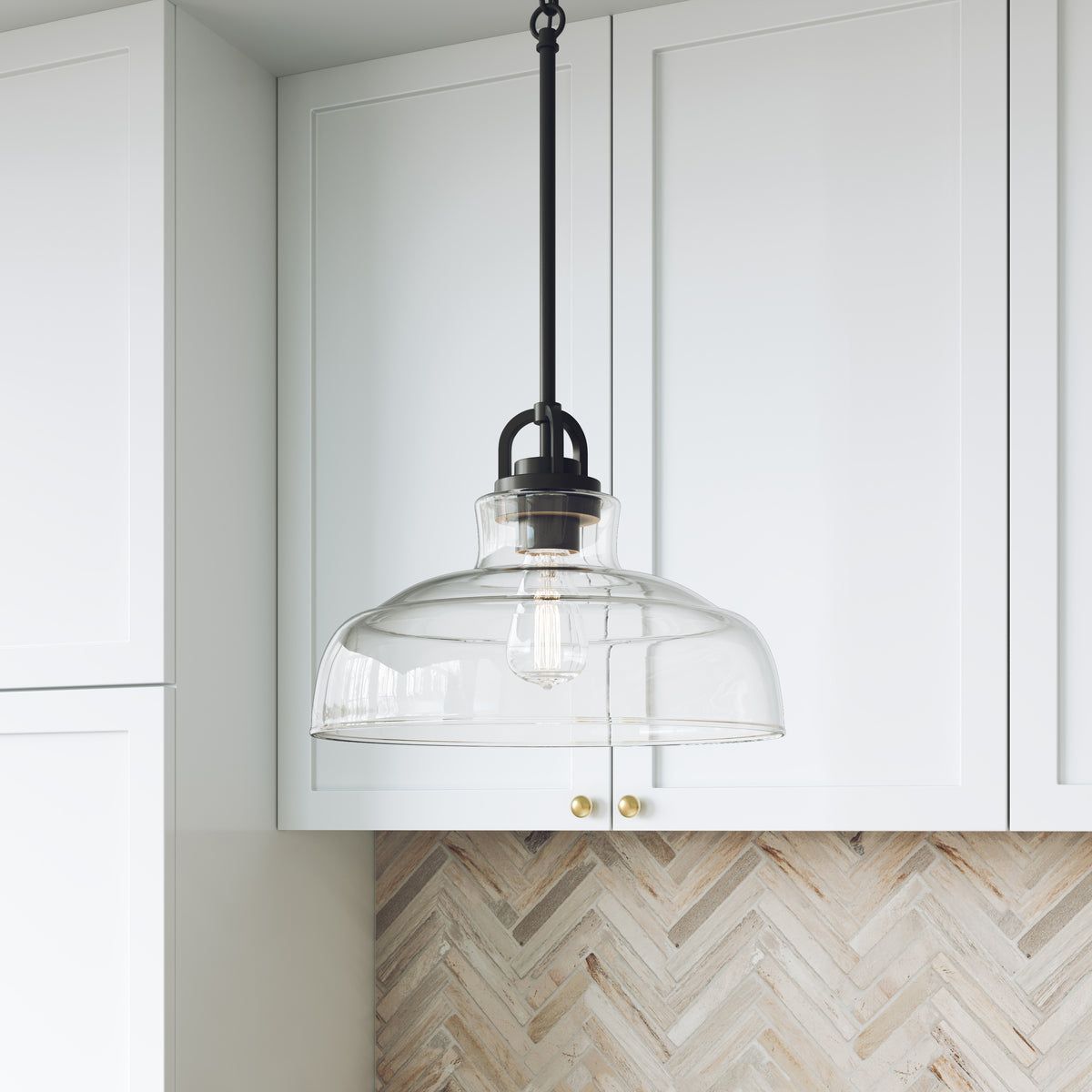 10'' Clarien Matte Black 1 Light Pendant