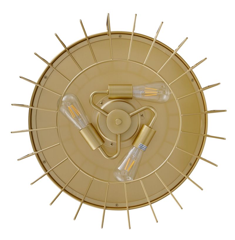 48 Inch Antique Gold Retractable Blade Ceiling Fan